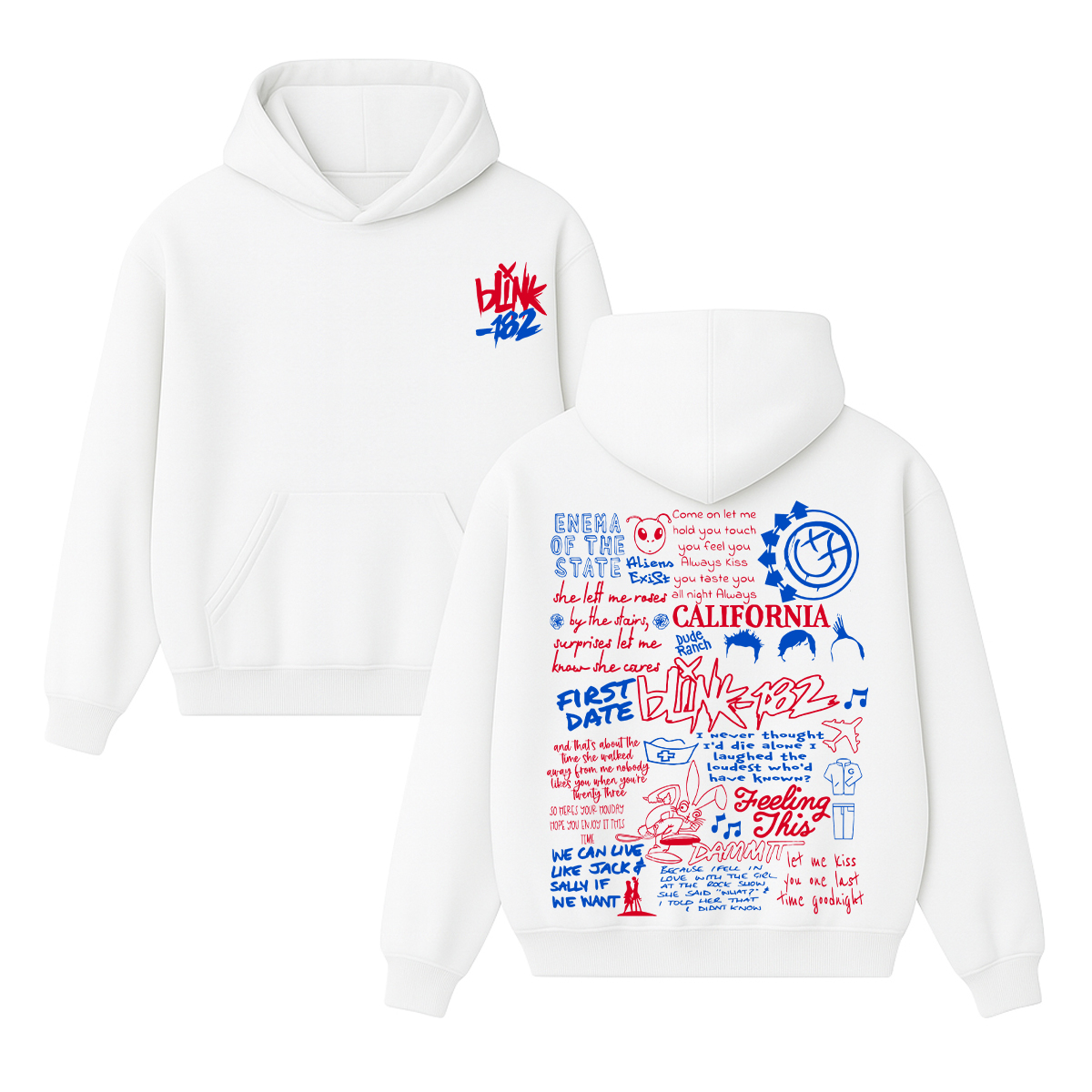 Blink 182 Unisex Cotton Hoodie