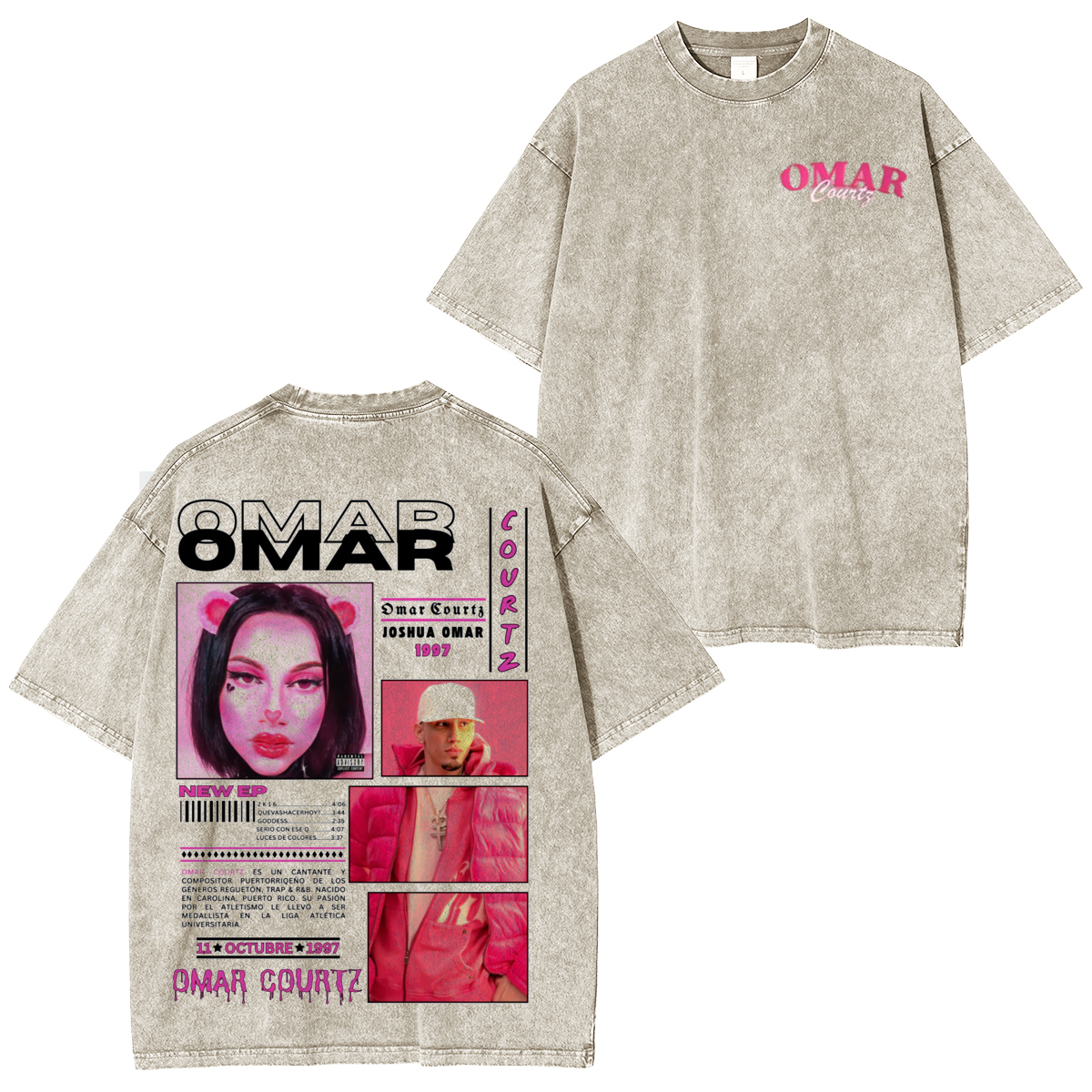 Omar Courtz Washed Unisex T-Shirt