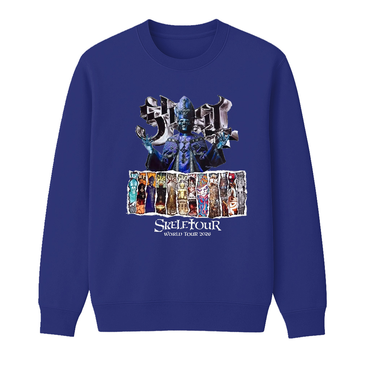 Ghost Skeletour World Tour 2026 Unisex Cotton Creneck Sweatshirt