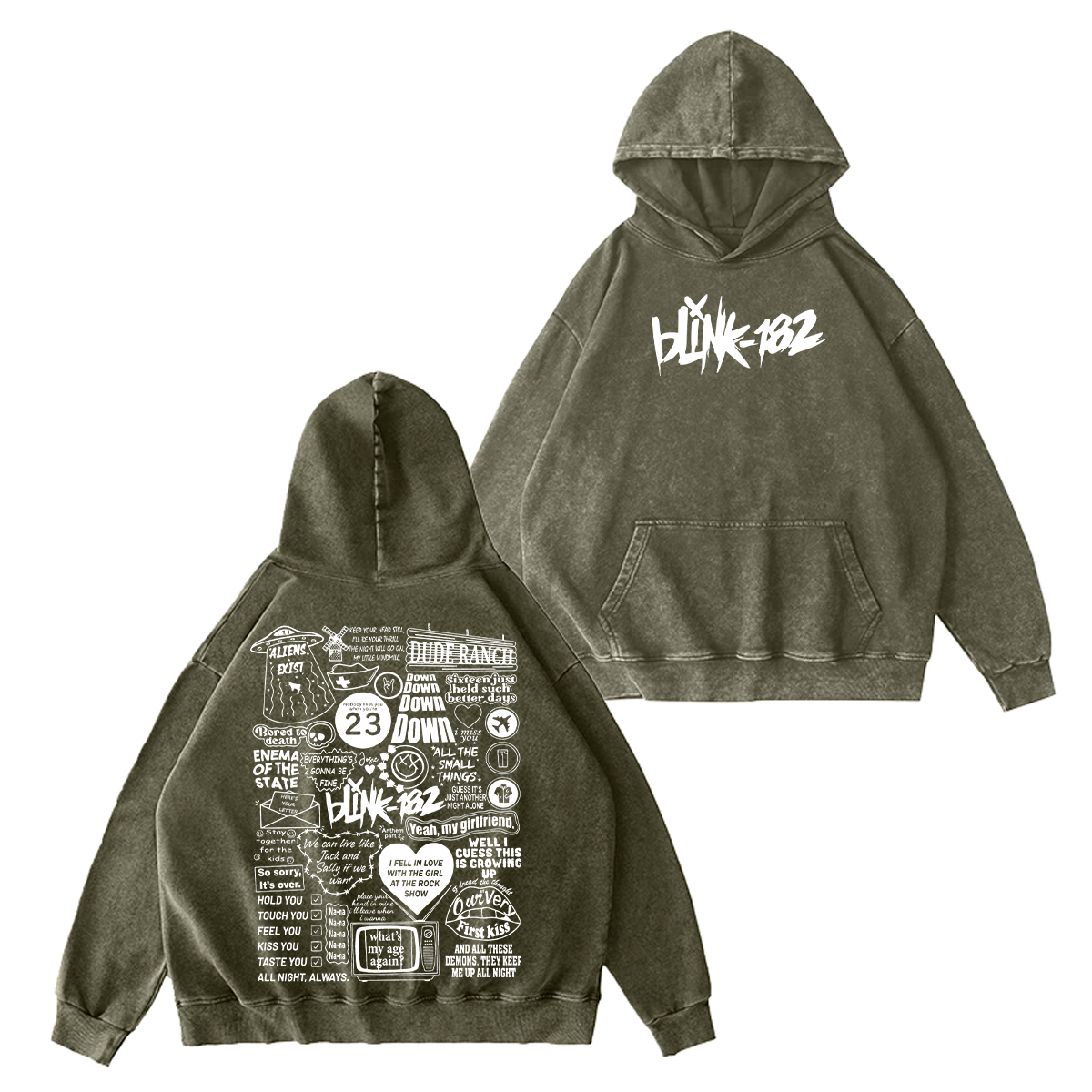 Blink-182 Washed Unisex Hoodie