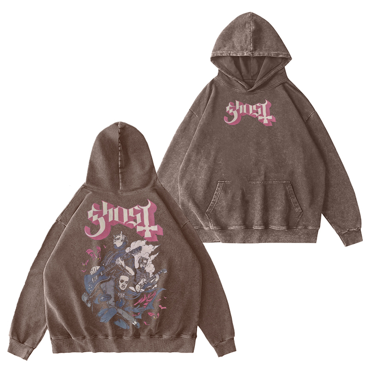 Ghost Unisex Washed Hoodie