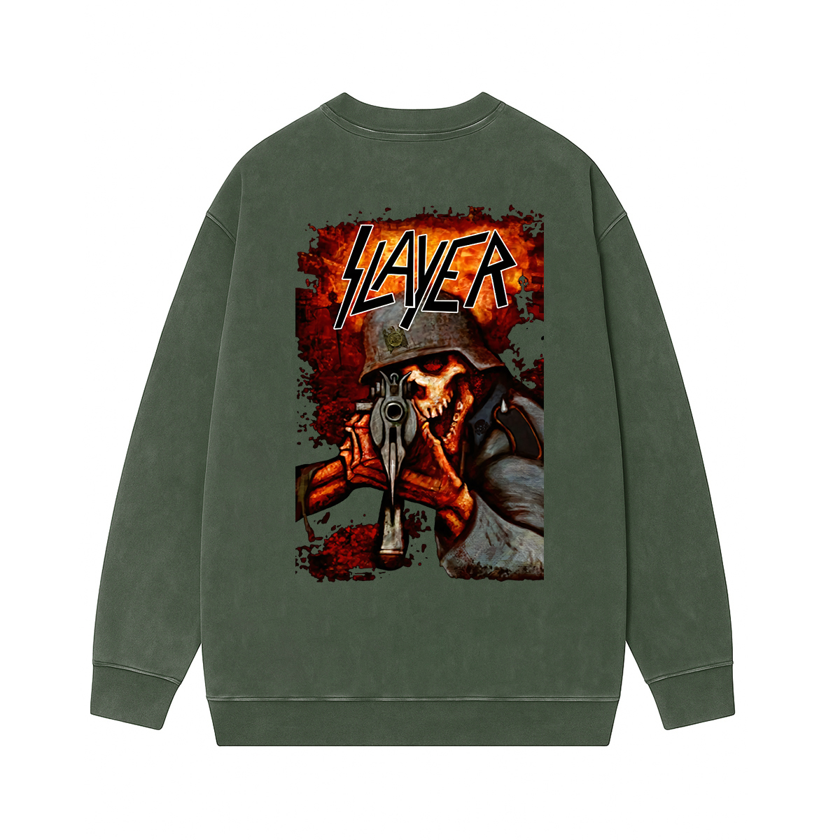 Slayer Fan Washed Unisex Crewneck Sweatshirt