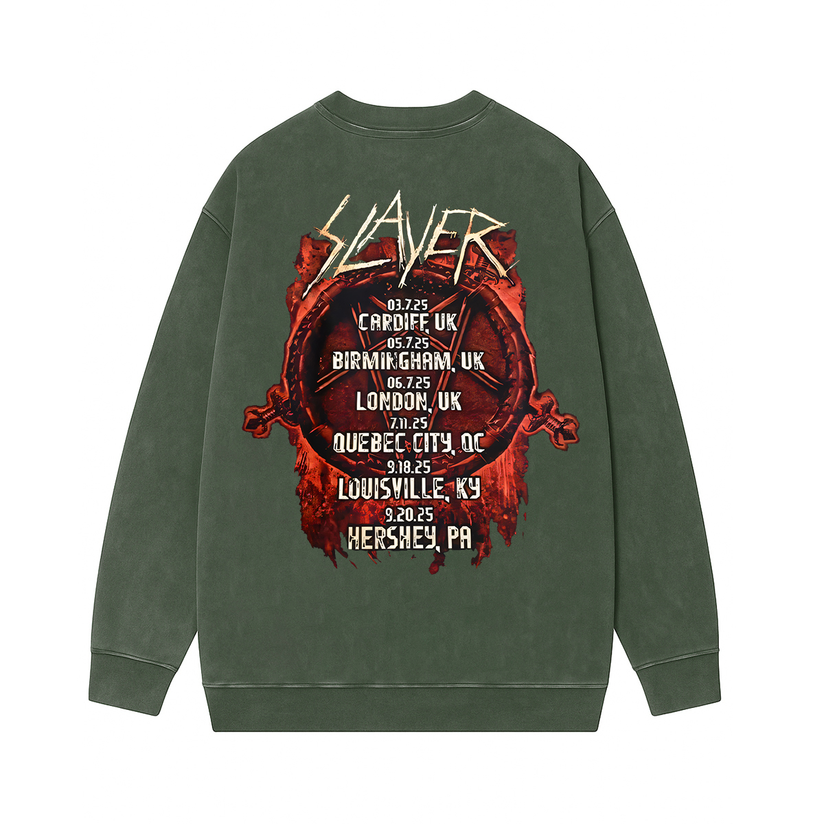 Slayer Washed Unisex Crewneck Sweatshirt