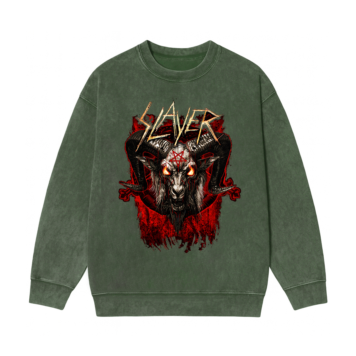 Slayer Washed Unisex Crewneck Sweatshirt