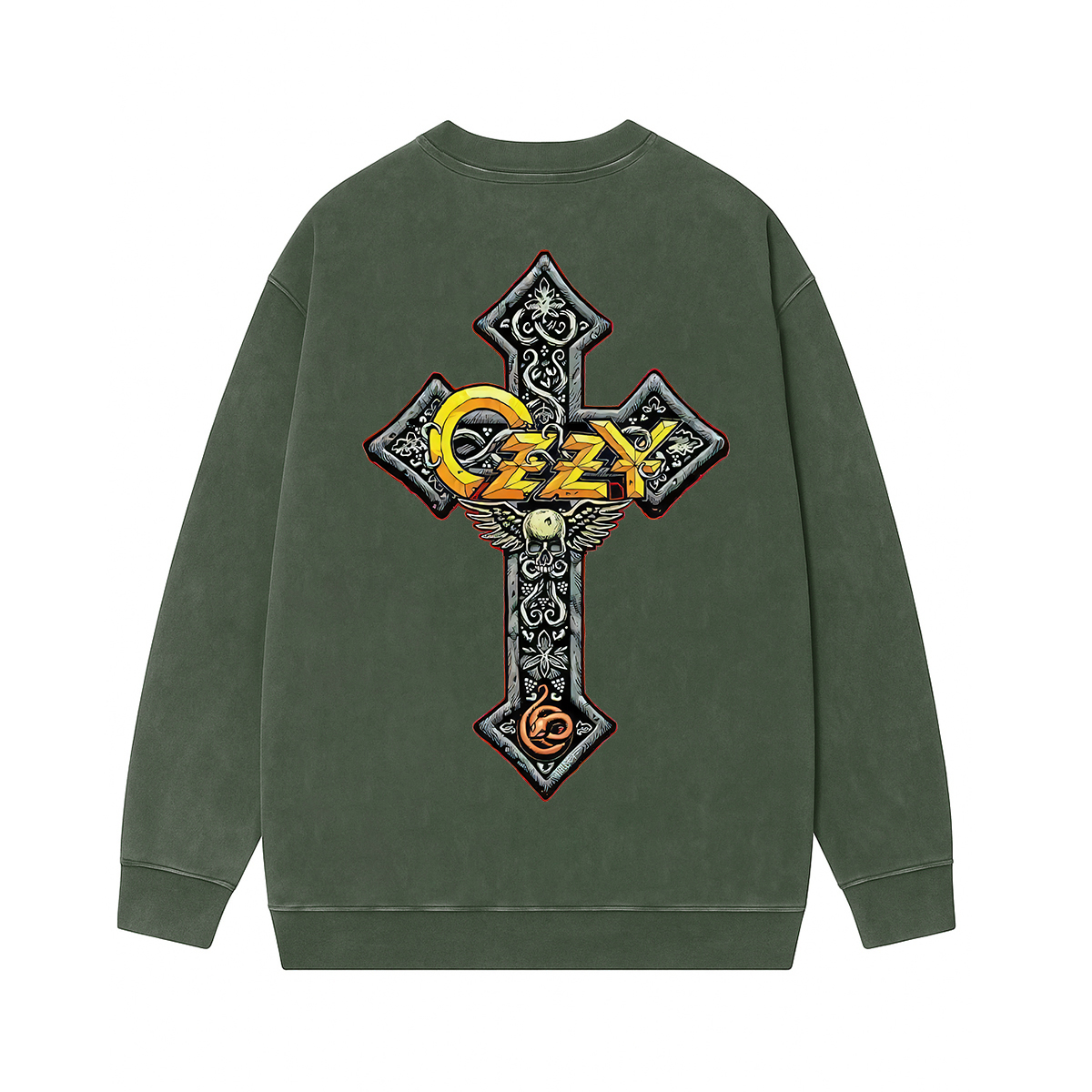 Vintage Ozzy Osbourne Rock and Roll Washed Unisex Crewneck Sweatshirt