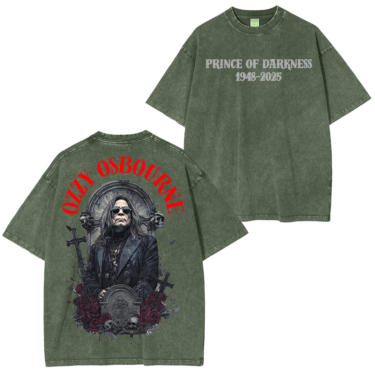Ozzy Osbourne Memorial Unisex Washed T-shirt