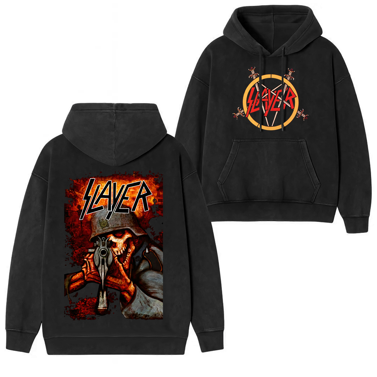 Slayer Fan Washed Unisex Hoodie