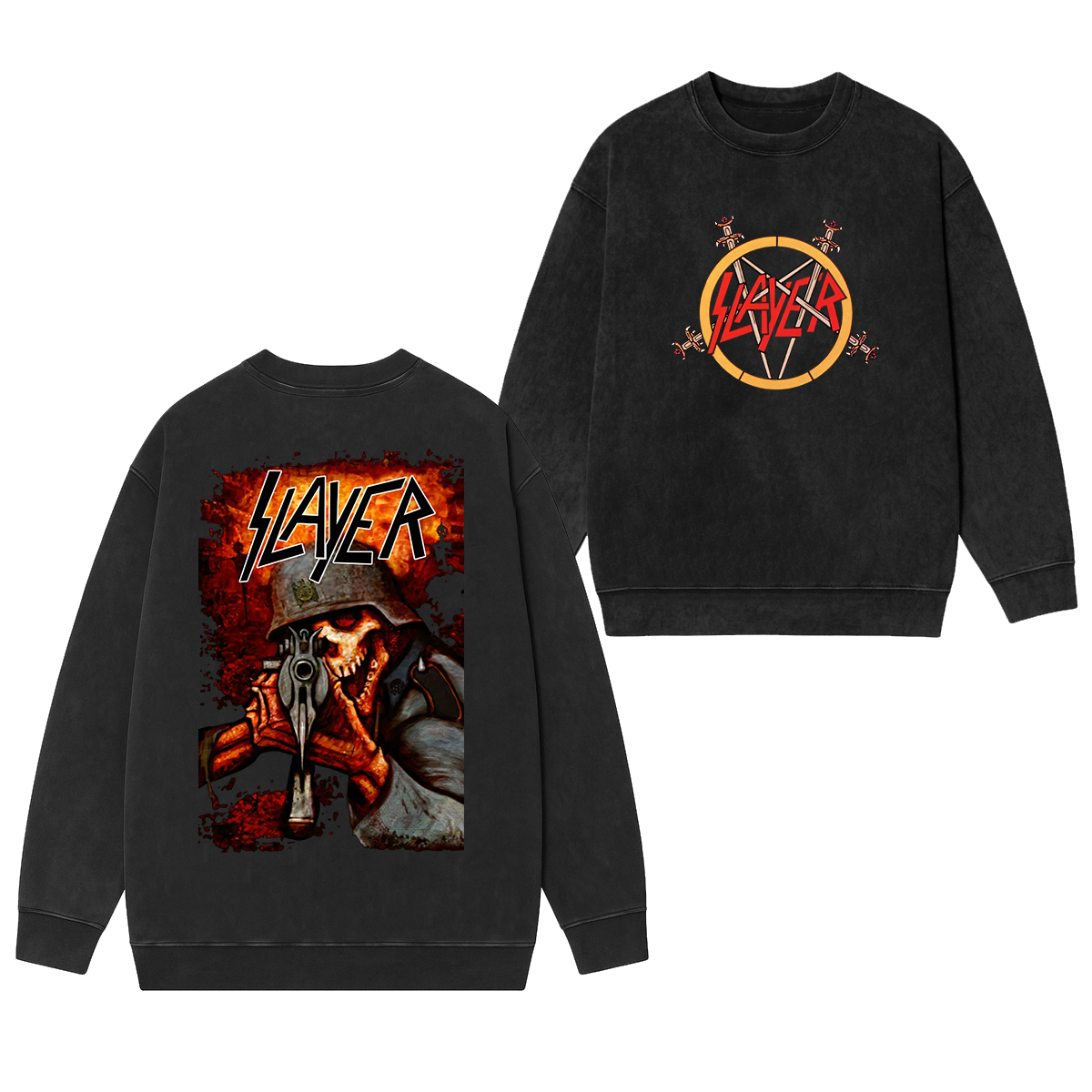 Slayer Fan Washed Unisex Crewneck Sweatshirt