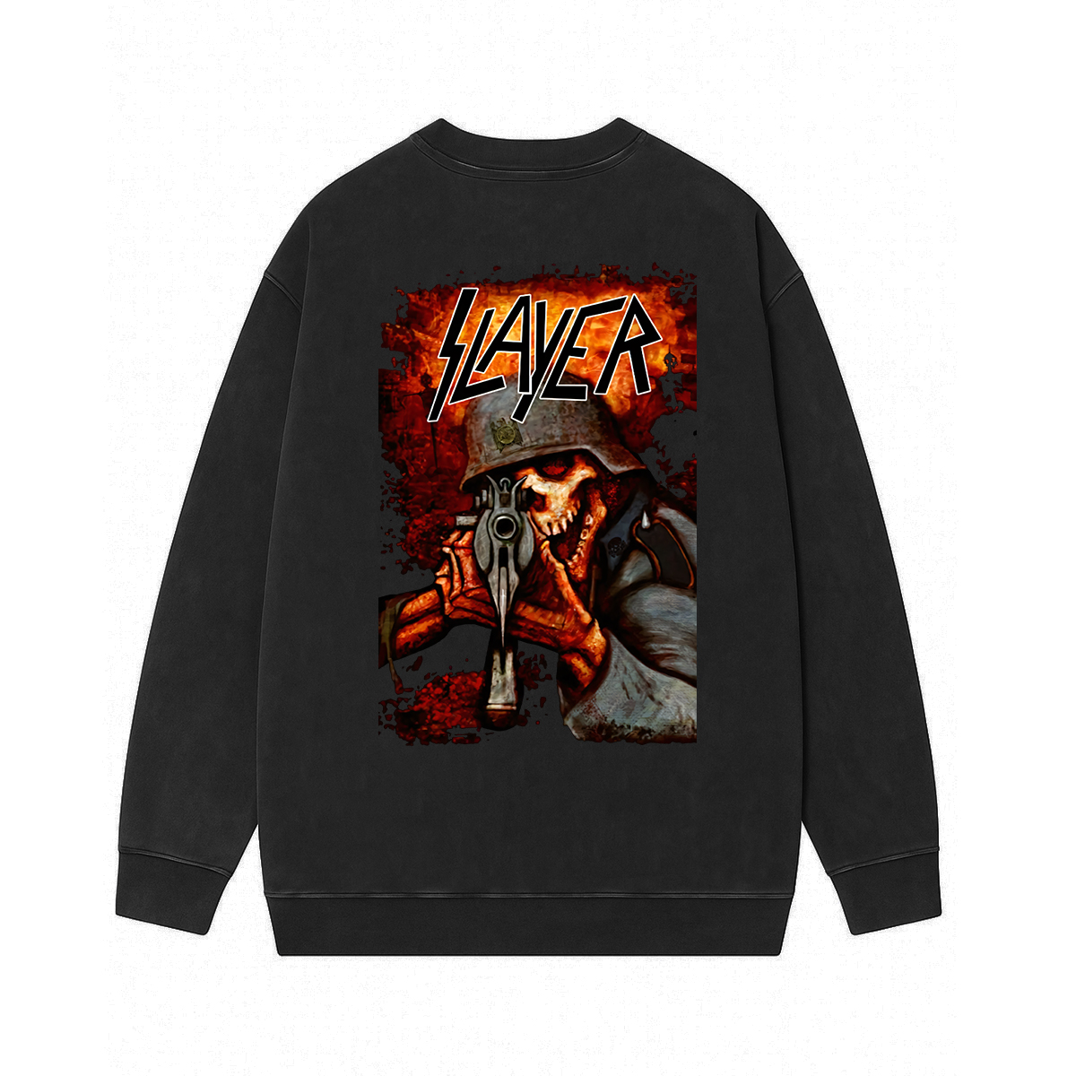 Slayer Fan Washed Unisex Crewneck Sweatshirt