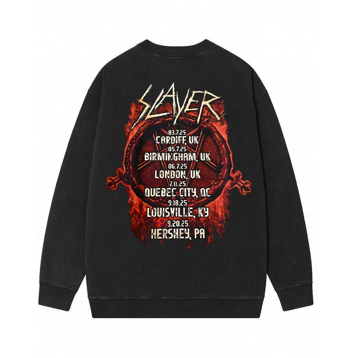 Slayer Washed Unisex Crewneck Sweatshirt