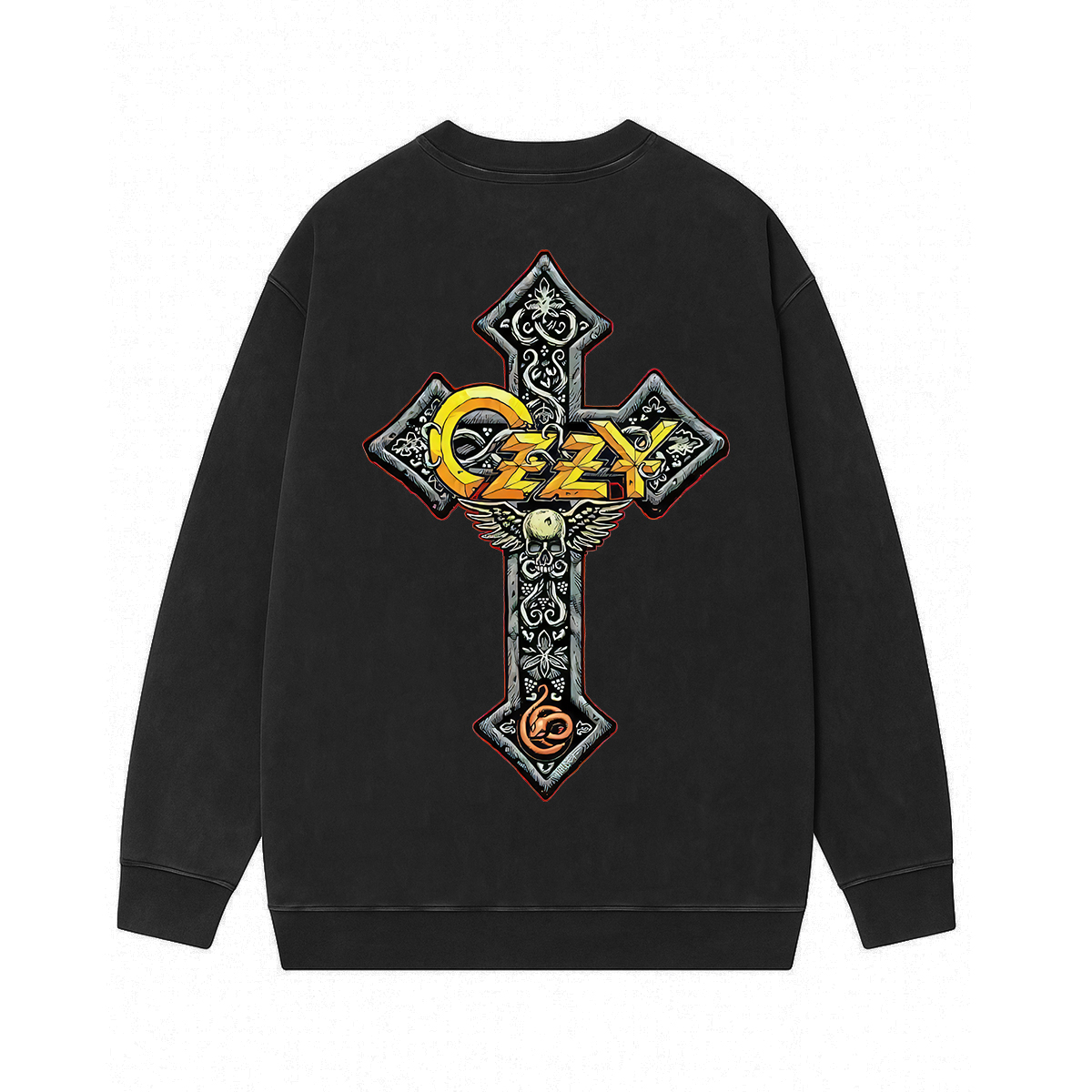 Vintage Ozzy Osbourne Rock and Roll Washed Unisex Crewneck Sweatshirt