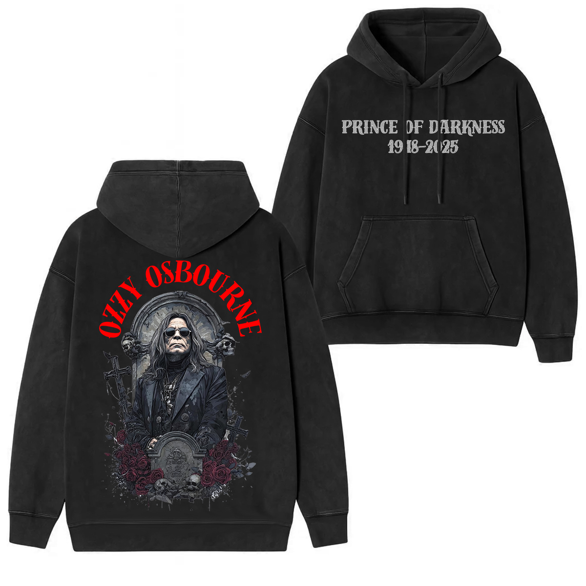Ozzy Osbourne Memorial Unisex Washed Hoodie