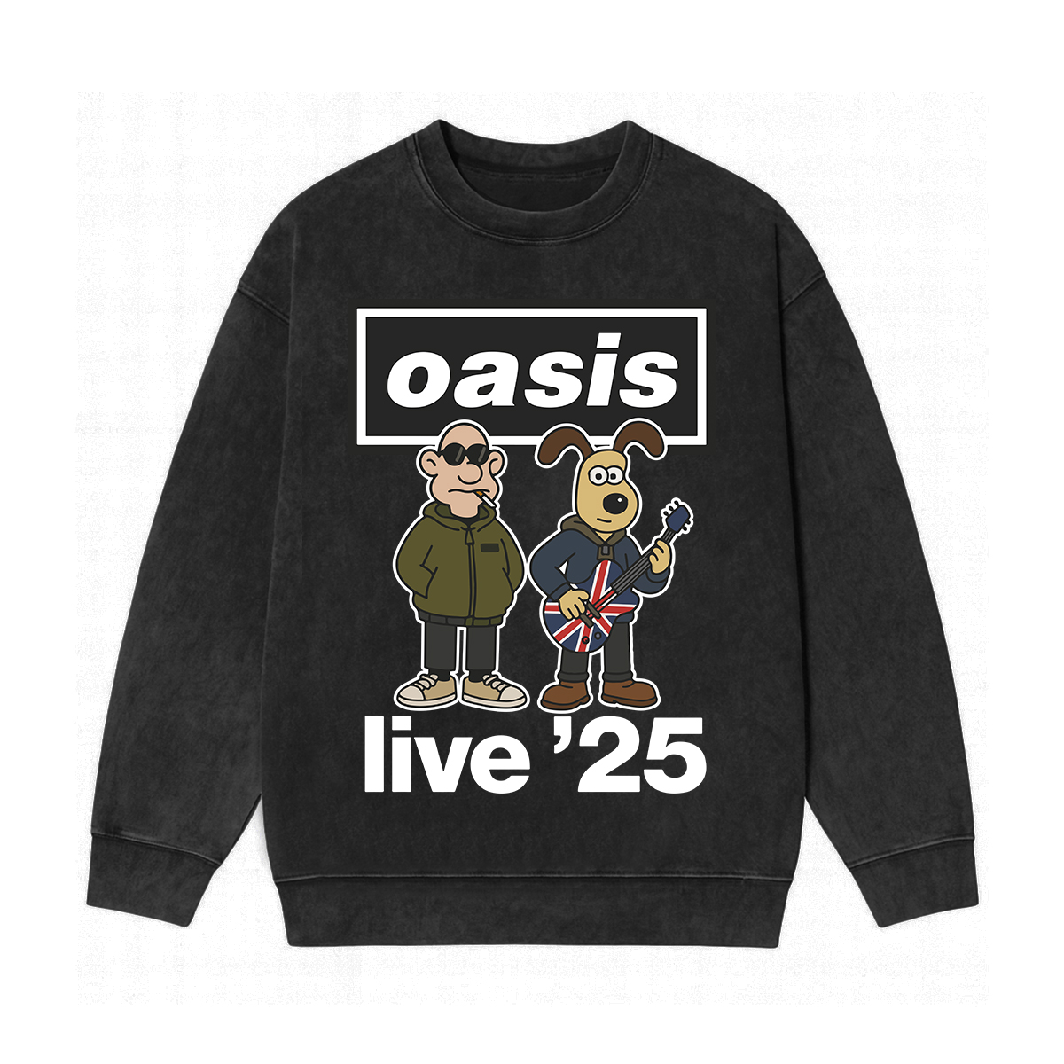 Oasis band  Washed Unisex Crewneck Sweatshirt