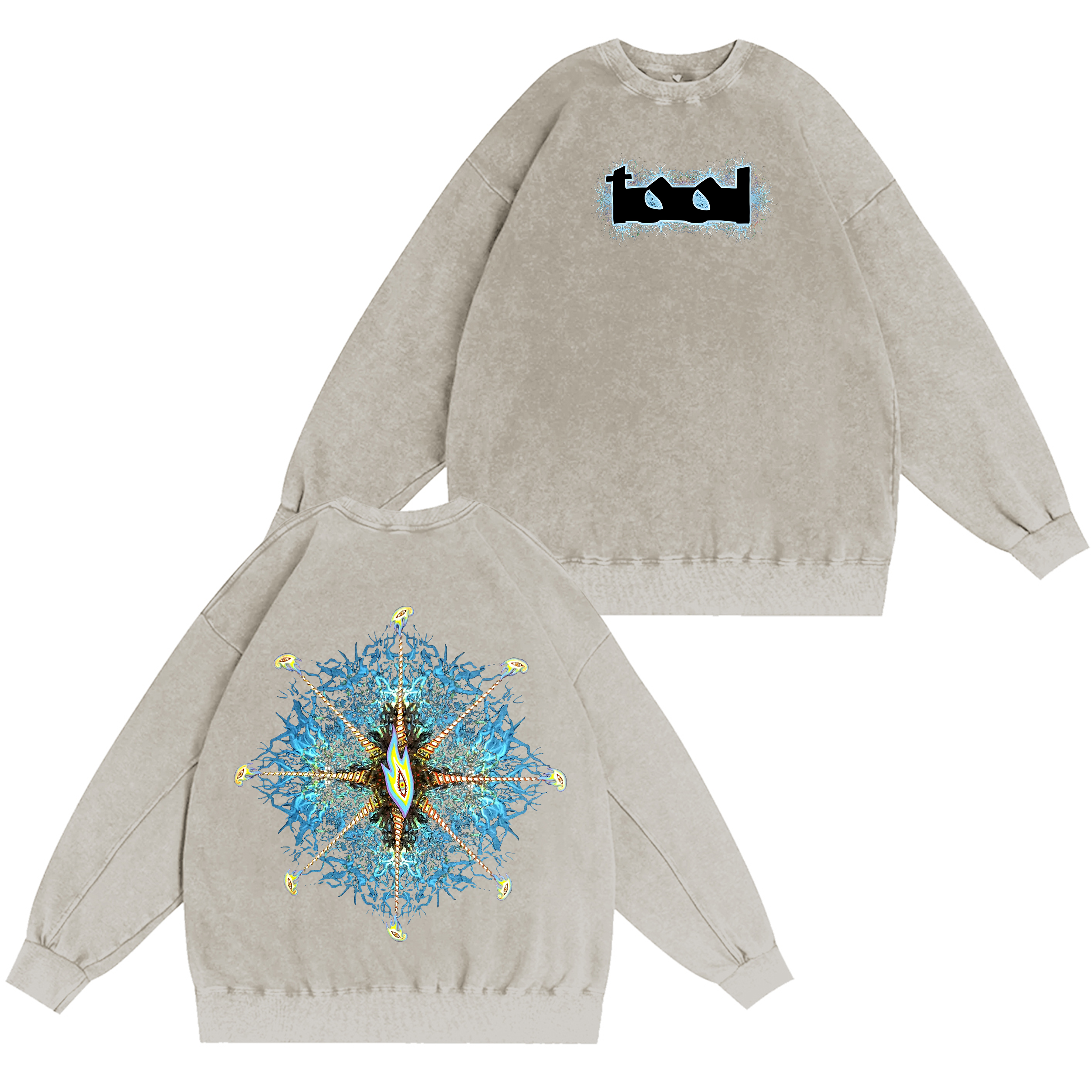 ToolFans Unisex Washed Crewneck Sweatshirt