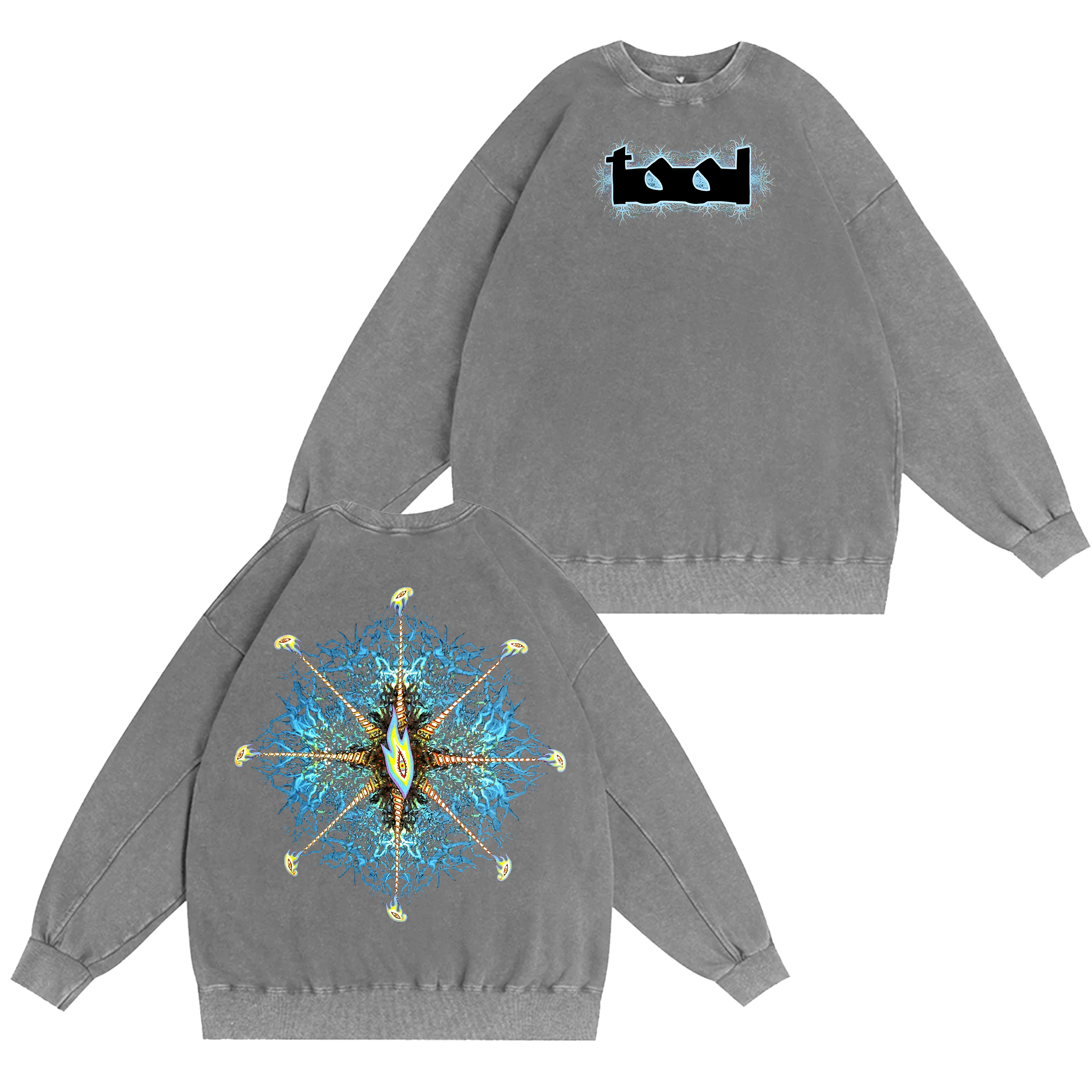 ToolFans Unisex Washed Crewneck Sweatshirt