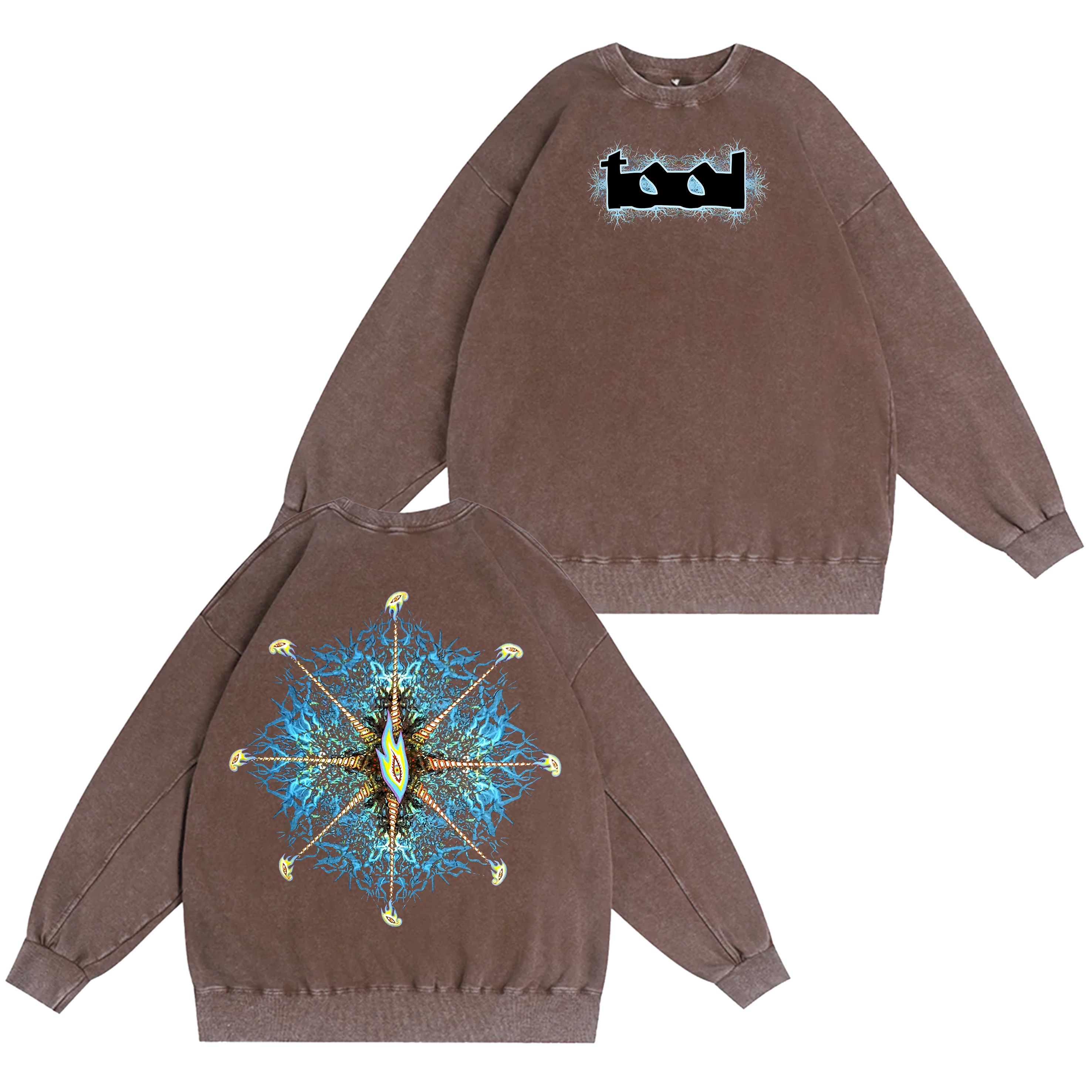 ToolFans Unisex Washed Crewneck Sweatshirt