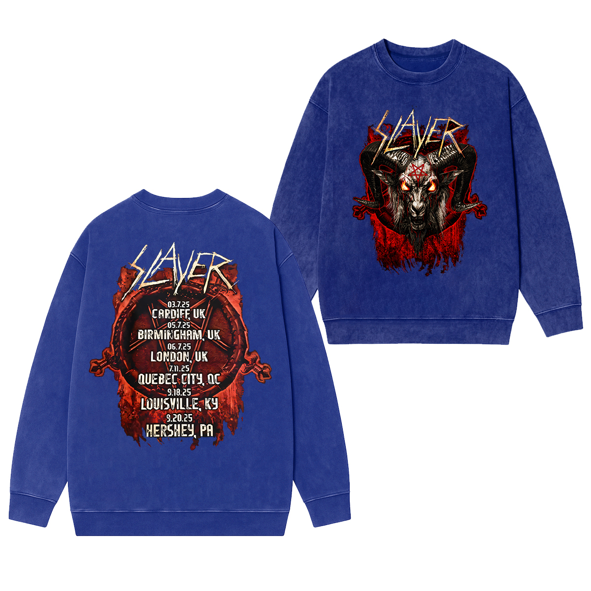 Slayer Washed Unisex Crewneck Sweatshirt
