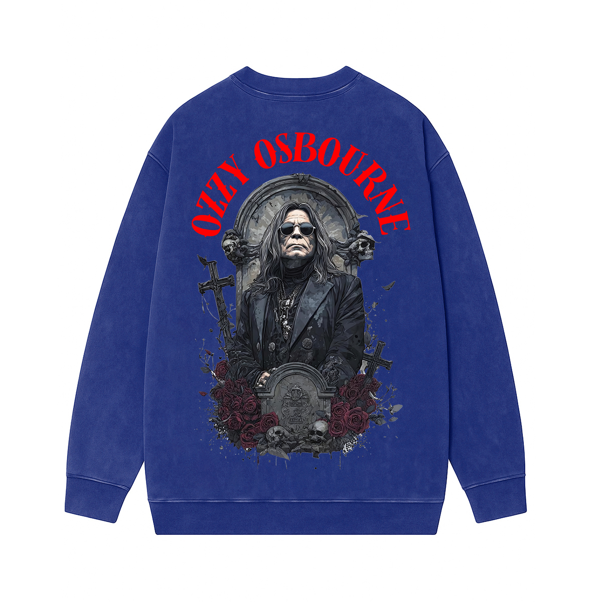 Ozzy Osbourne Memorial Unisex Washed Crewneck Sweatshirt
