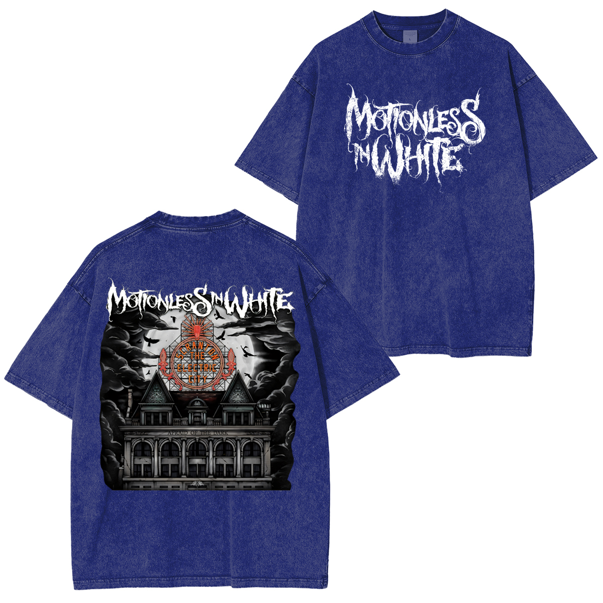 Motionless In White - Afraid Of The Dark - Rock Band  Washed Unisex T-Shirt