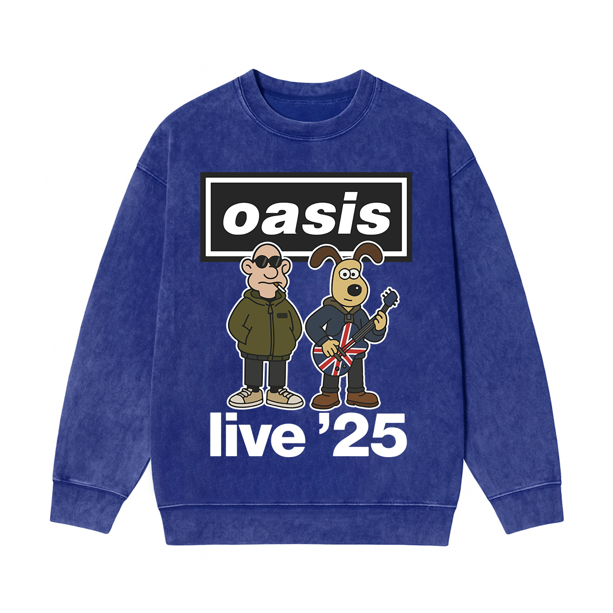 Oasis band  Washed Unisex Crewneck Sweatshirt