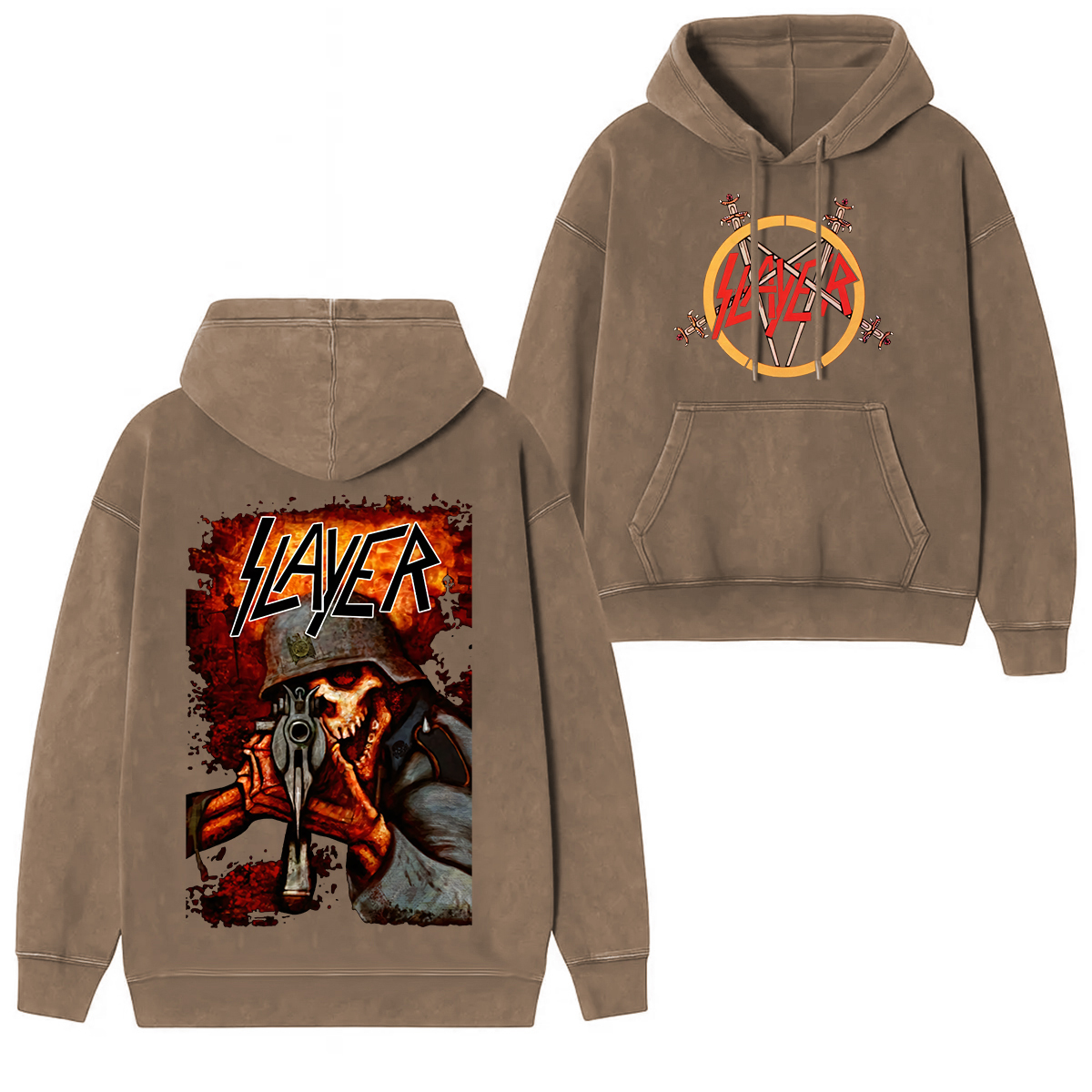 Slayer Fan Washed Unisex Hoodie