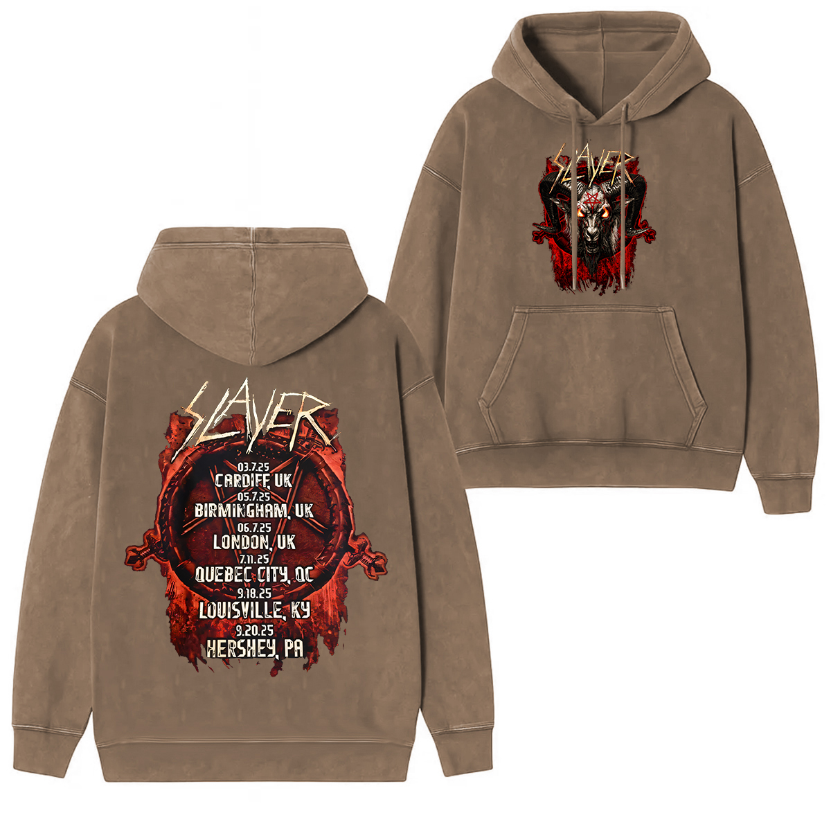 Slayer Washed Unisex Hoodie