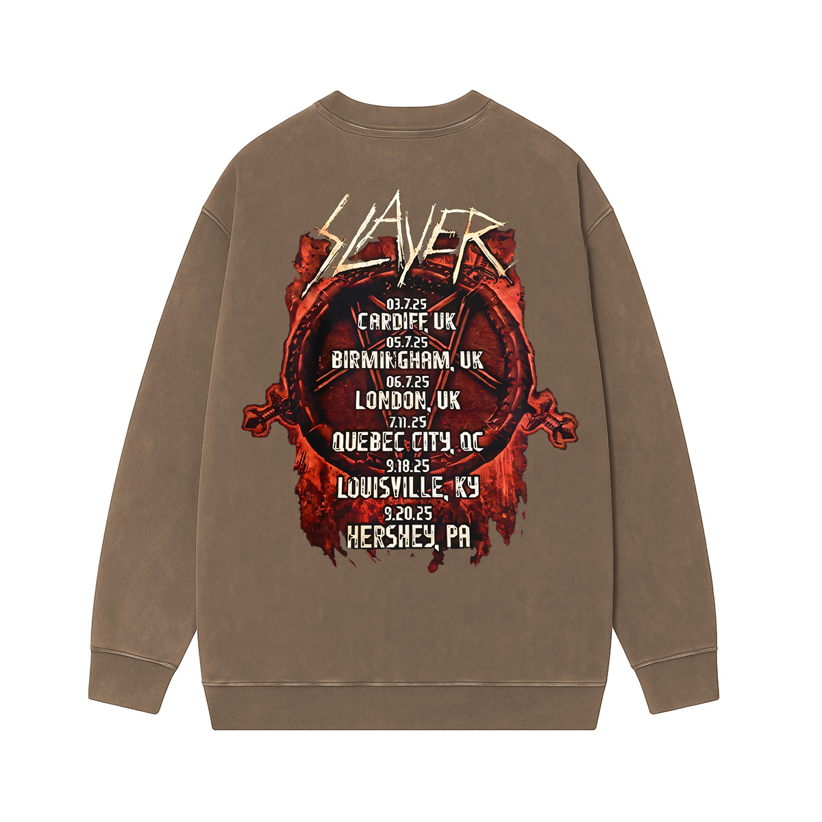 Slayer Washed Unisex Crewneck Sweatshirt