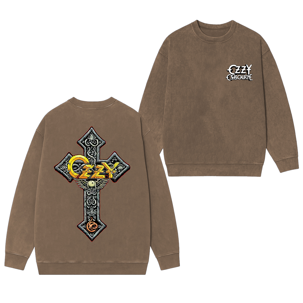 Vintage Ozzy Osbourne Rock and Roll Washed Unisex Crewneck Sweatshirt