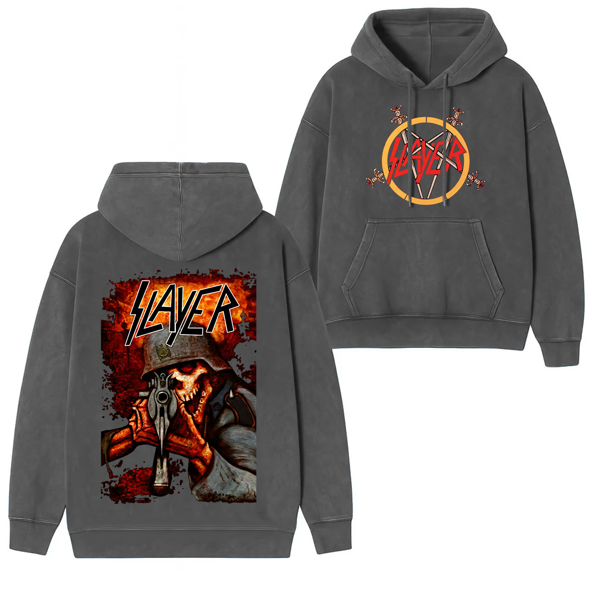 Slayer Fan Washed Unisex Hoodie