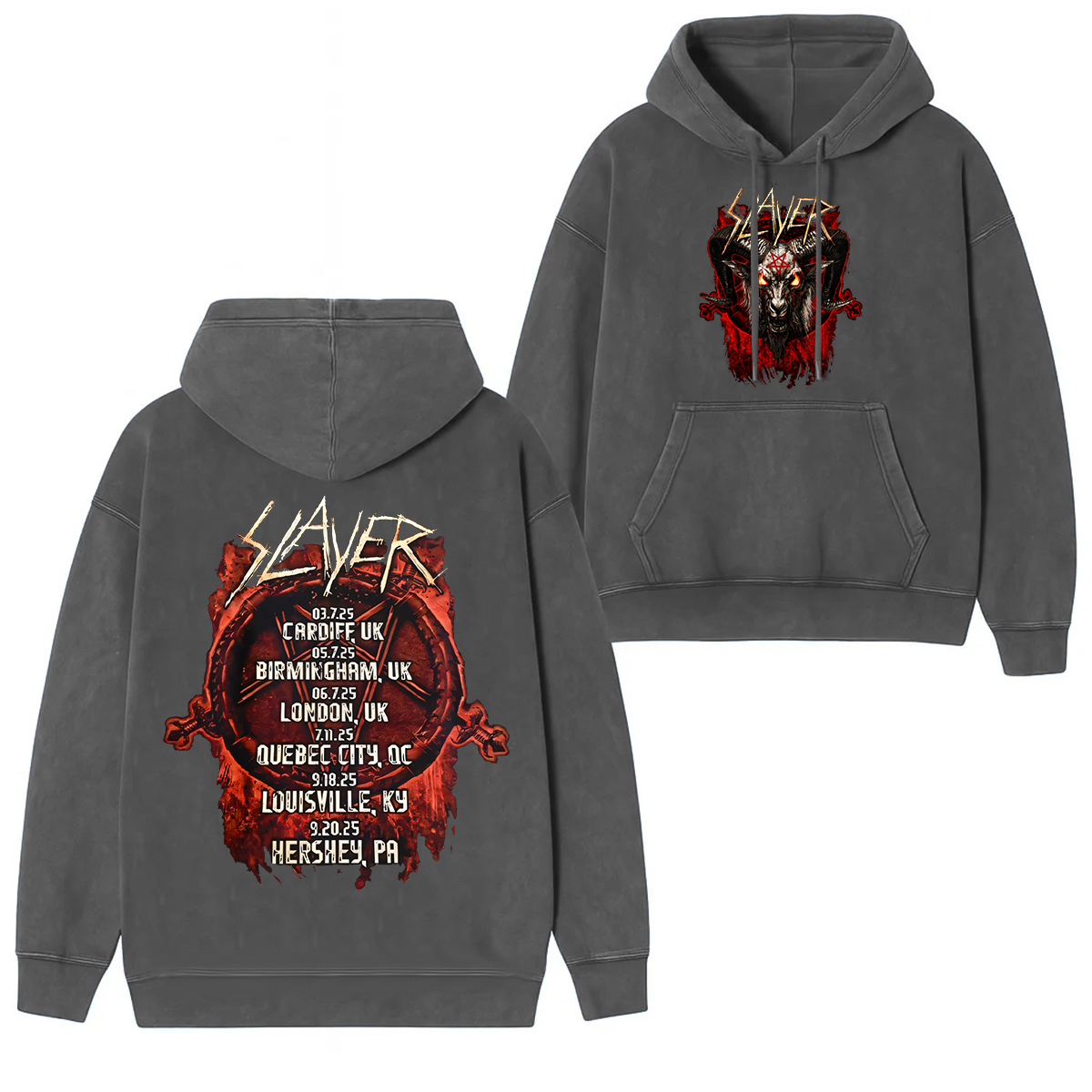 Slayer Washed Unisex Hoodie