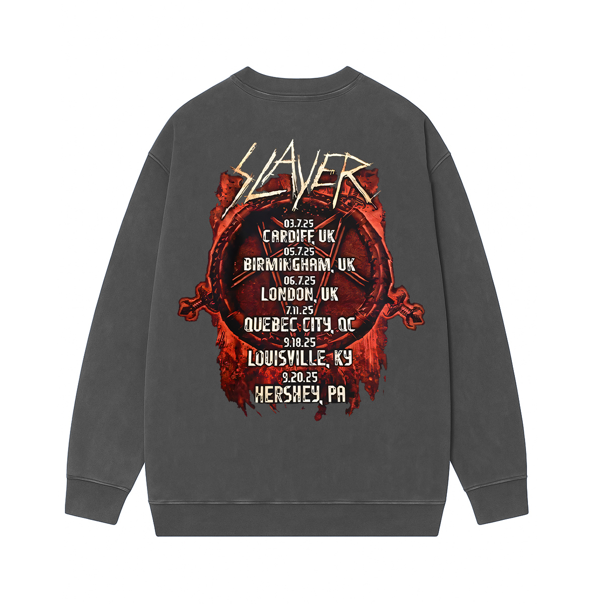 Slayer Washed Unisex Crewneck Sweatshirt