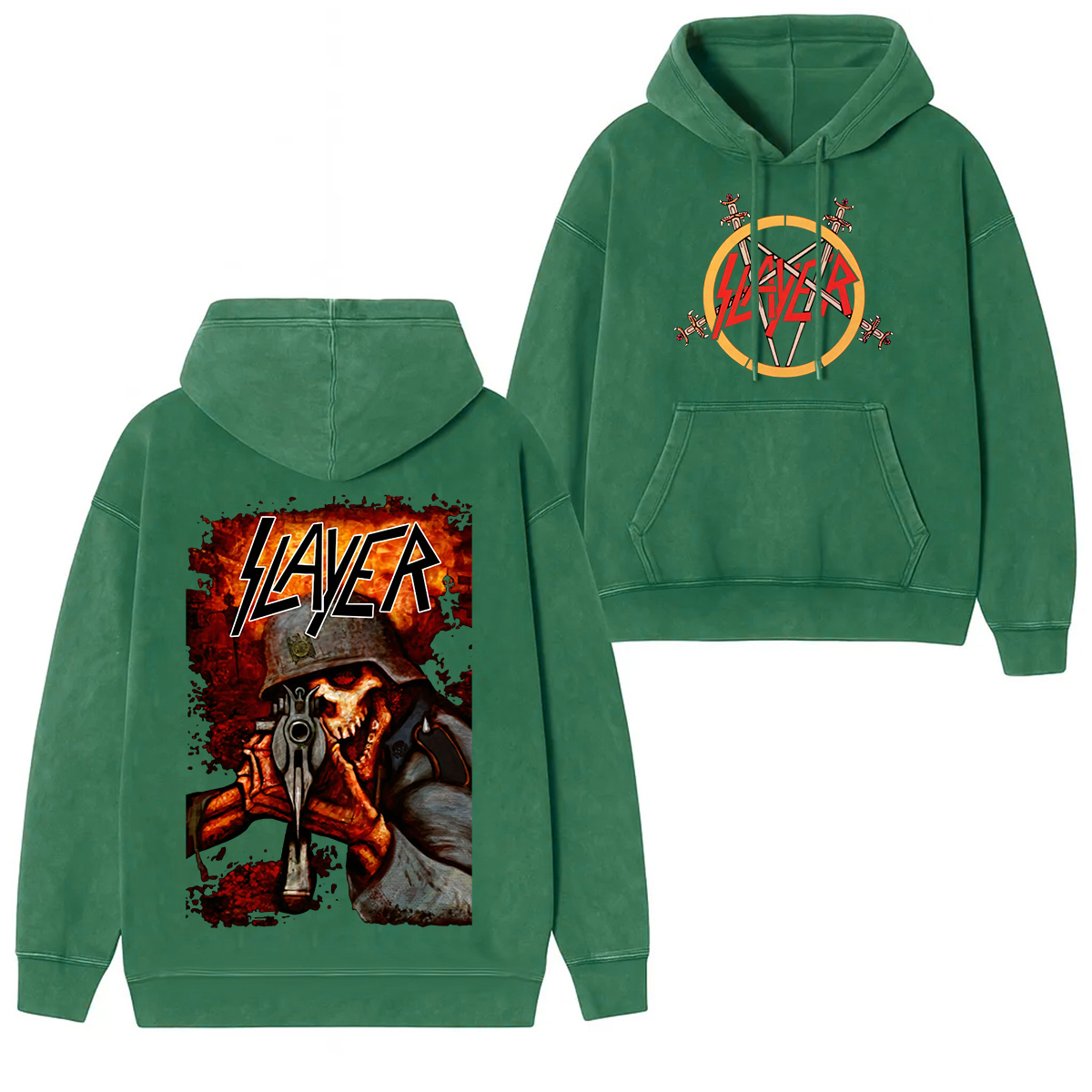 Slayer Fan Washed Unisex Hoodie