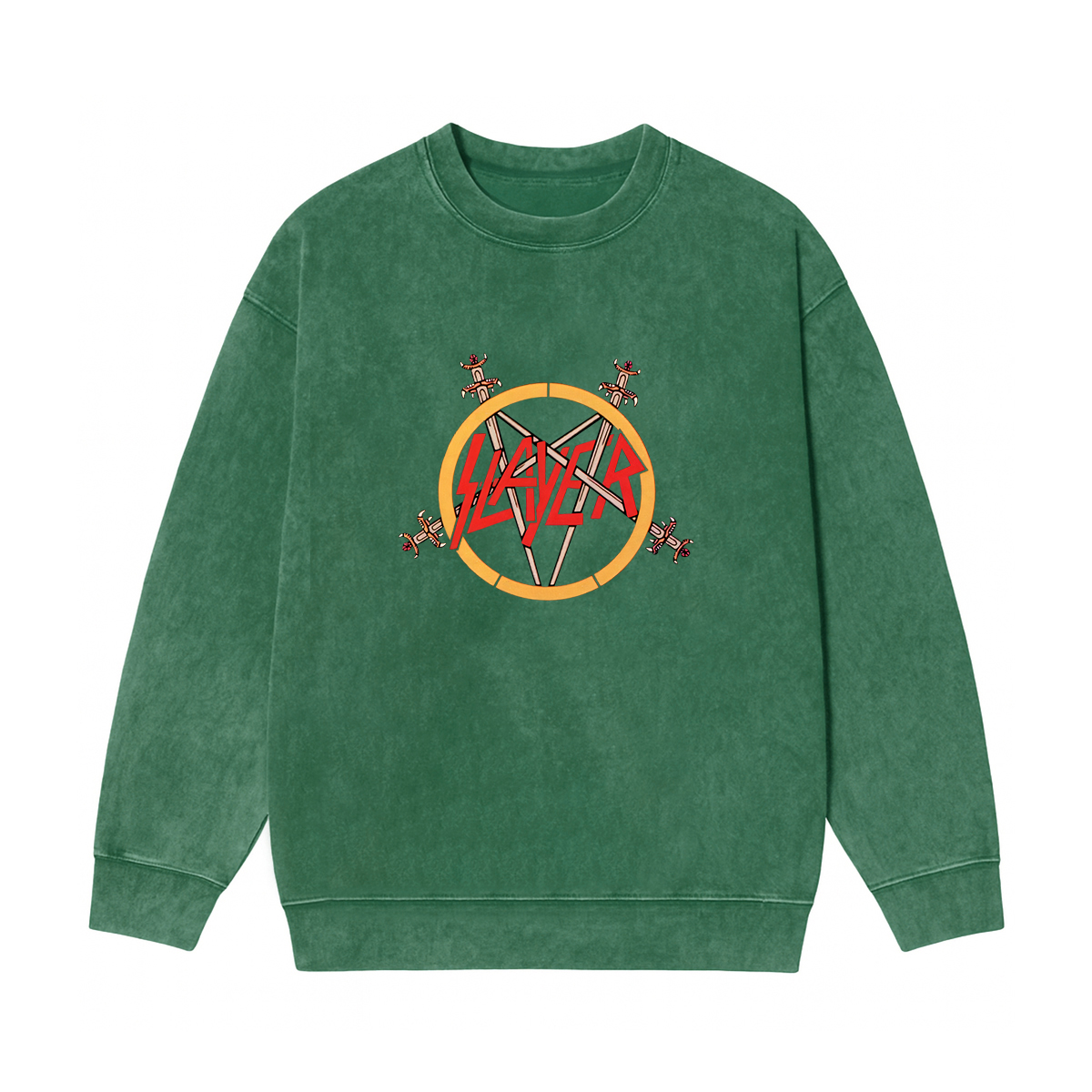 Slayer Fan Washed Unisex Crewneck Sweatshirt