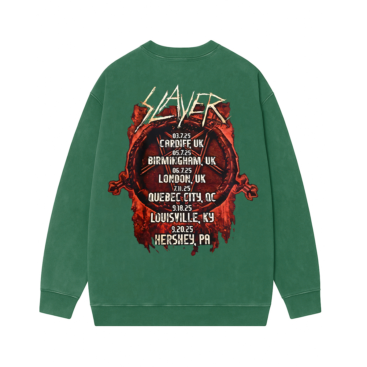 Slayer Washed Unisex Crewneck Sweatshirt