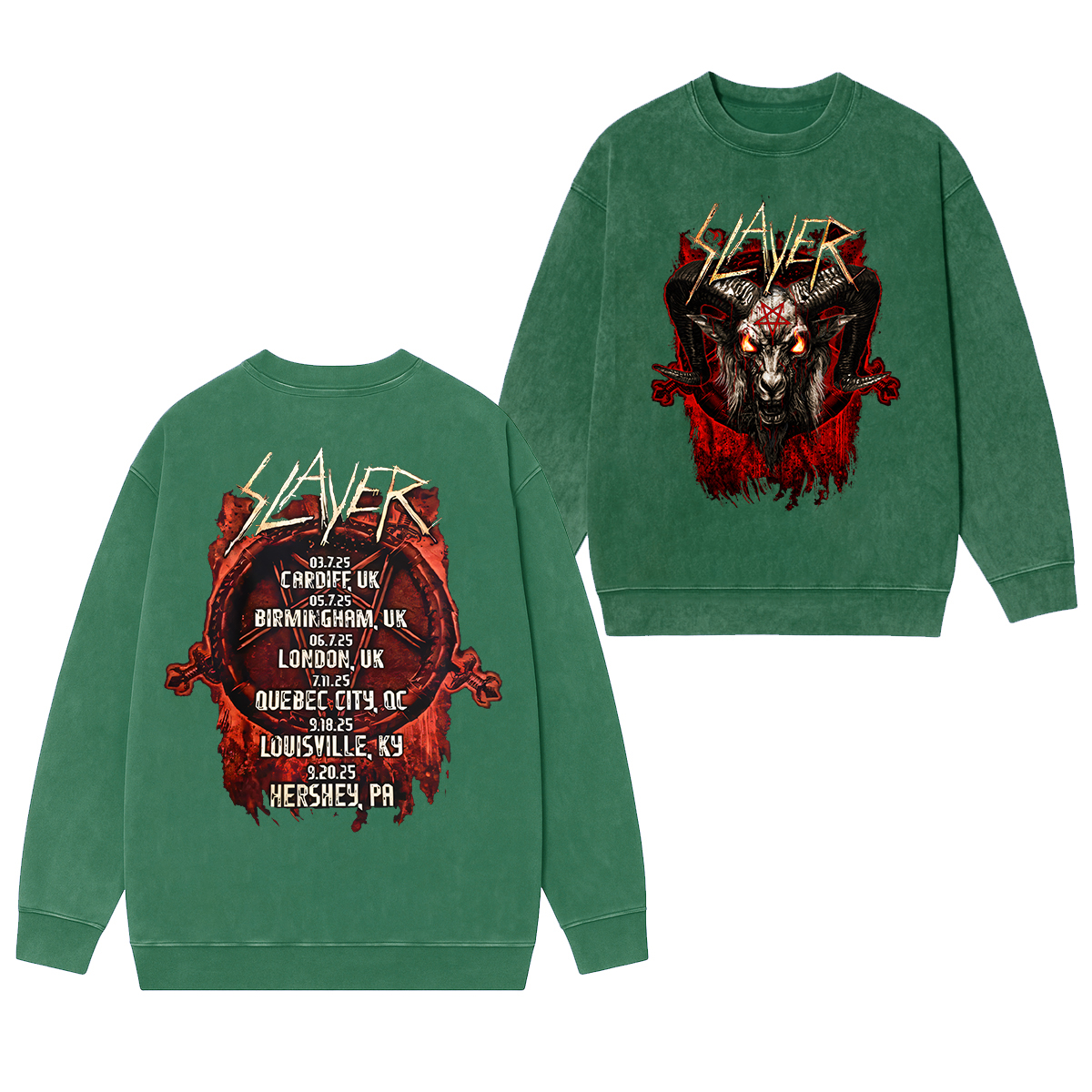 Slayer Washed Unisex Crewneck Sweatshirt