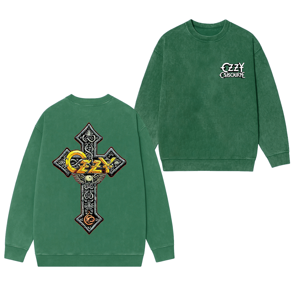 Vintage Ozzy Osbourne Rock and Roll Washed Unisex Crewneck Sweatshirt