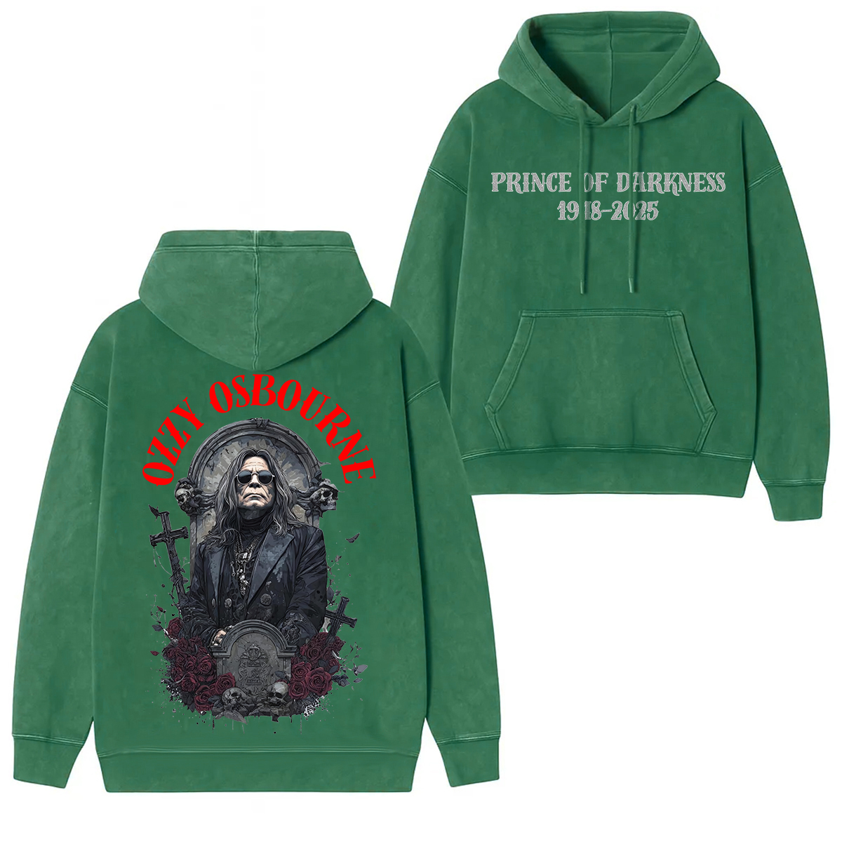 Ozzy Osbourne Memorial Unisex Washed Hoodie