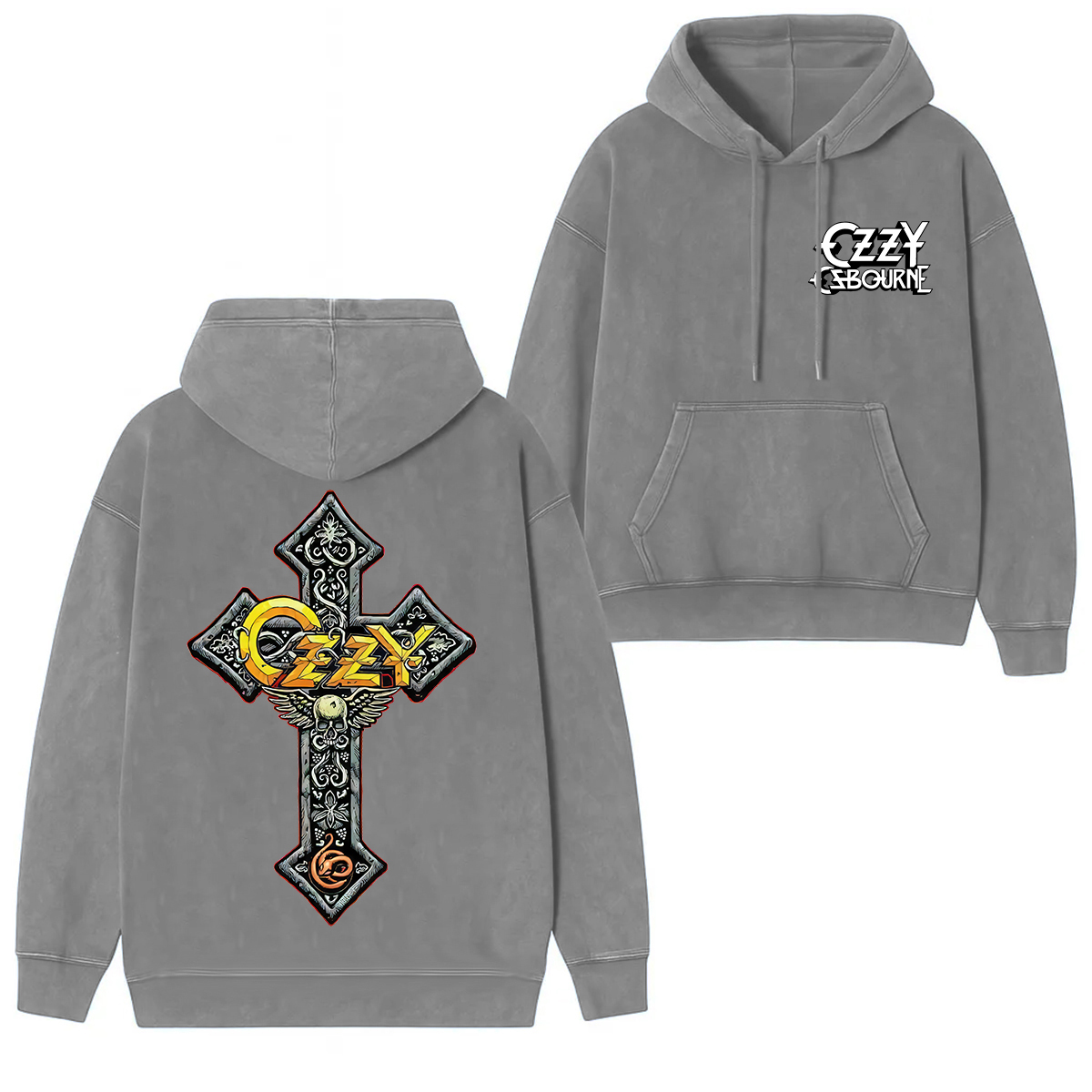 Vintage Ozzy Osbourne Rock and Roll Washed Unisex Hoodie