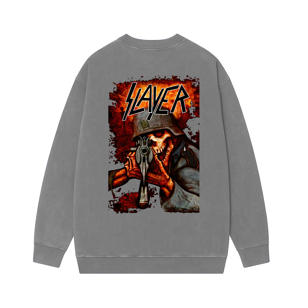 Slayer Fan Washed Unisex Crewneck Sweatshirt