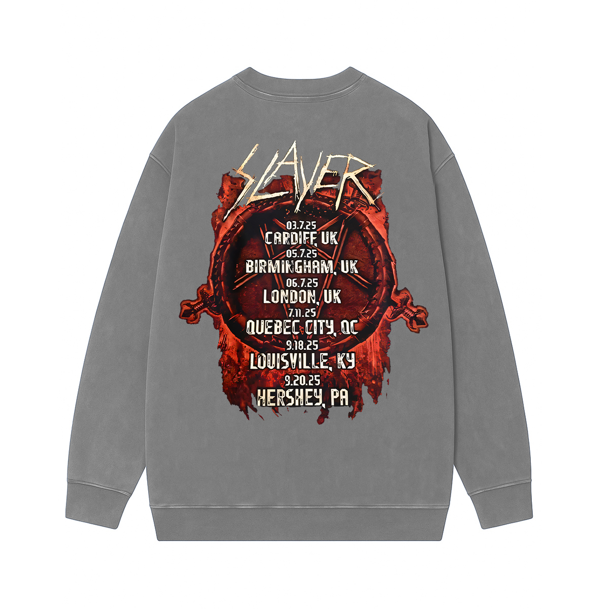 Slayer Washed Unisex Crewneck Sweatshirt