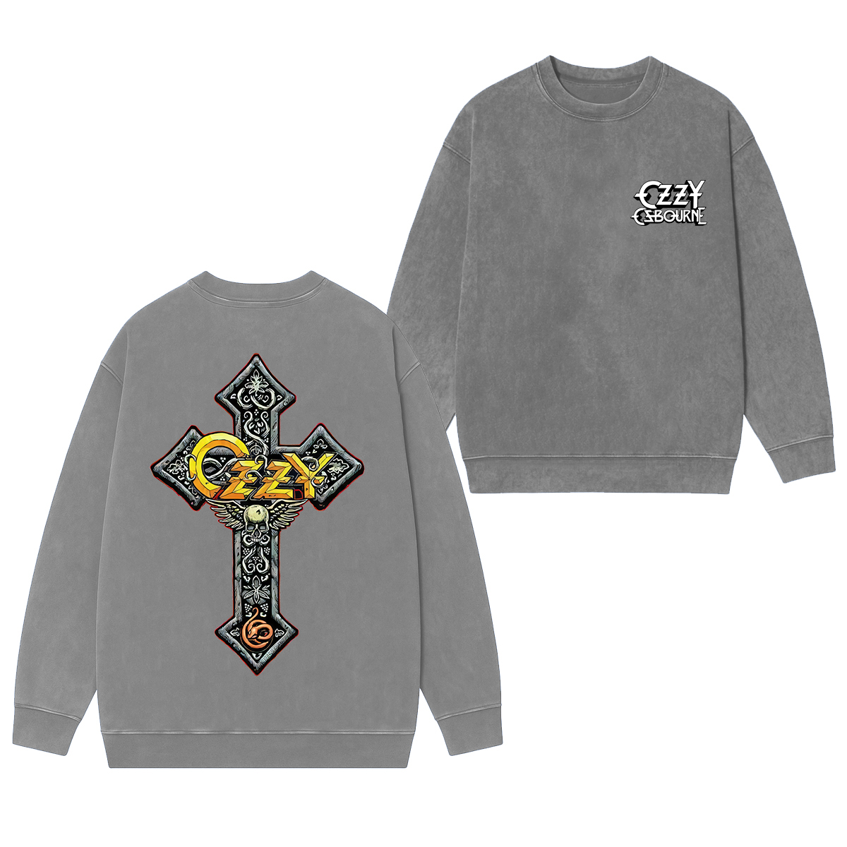 Vintage Ozzy Osbourne Rock and Roll Washed Unisex Crewneck Sweatshirt