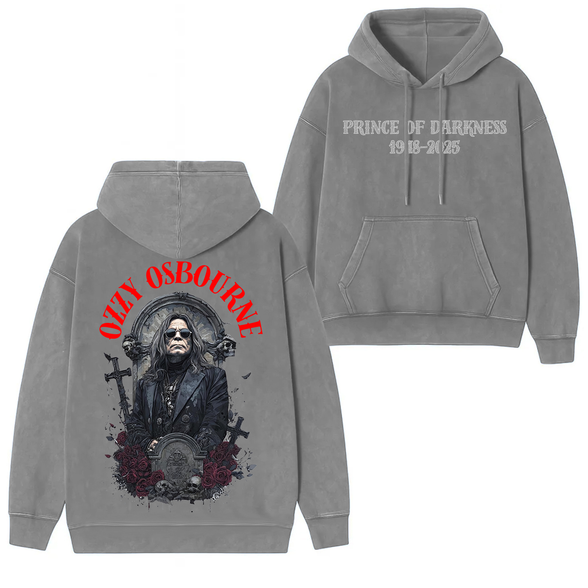 Ozzy Osbourne Memorial Unisex Washed Hoodie
