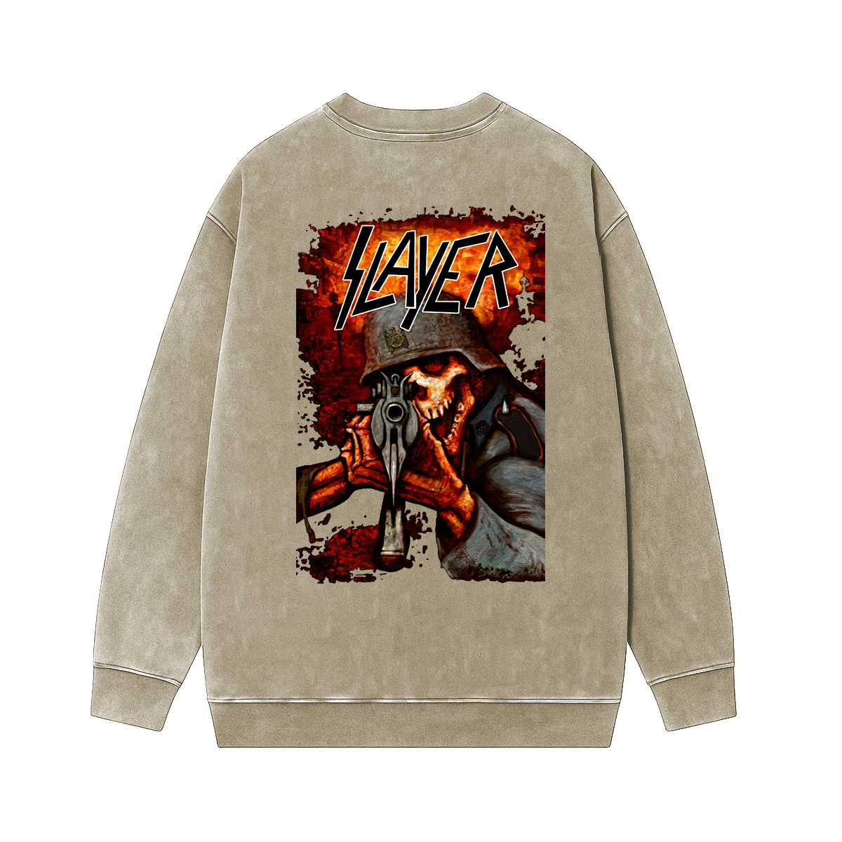 Slayer Fan Washed Unisex Crewneck Sweatshirt