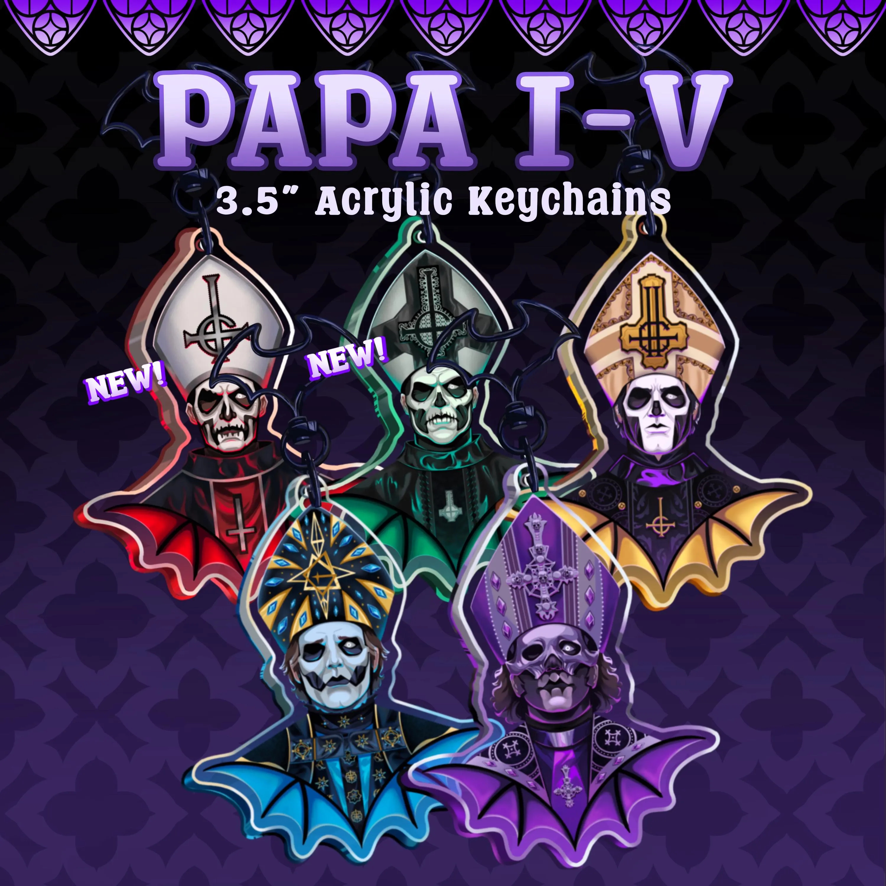 Ghost keychains/keychains, backpack charms