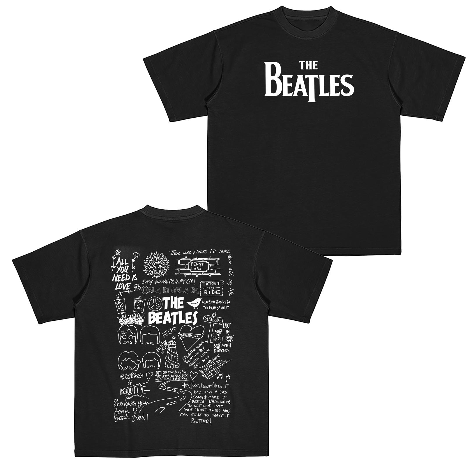 The Beatles Cotton Unisex T-shirt