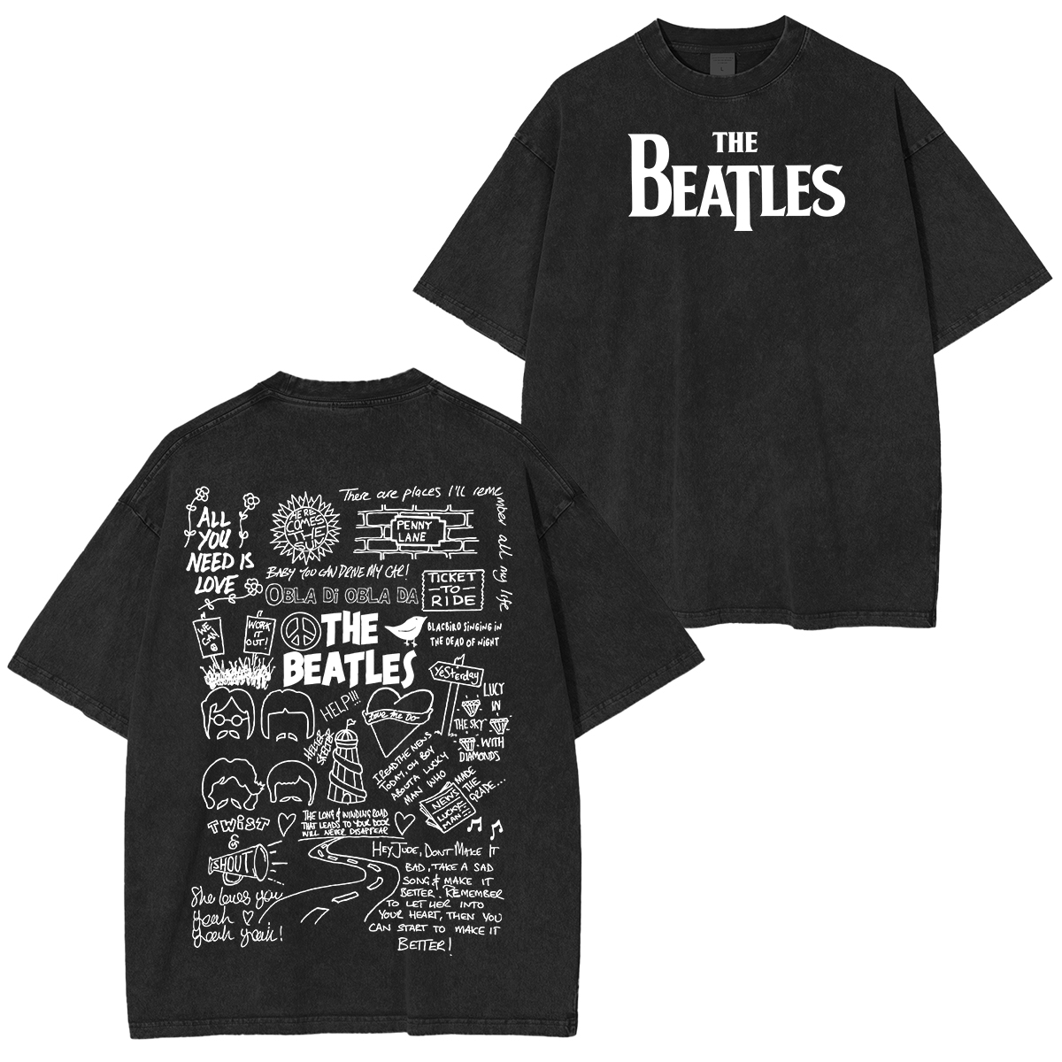 The Beatles Washed Unisex T-Shirt