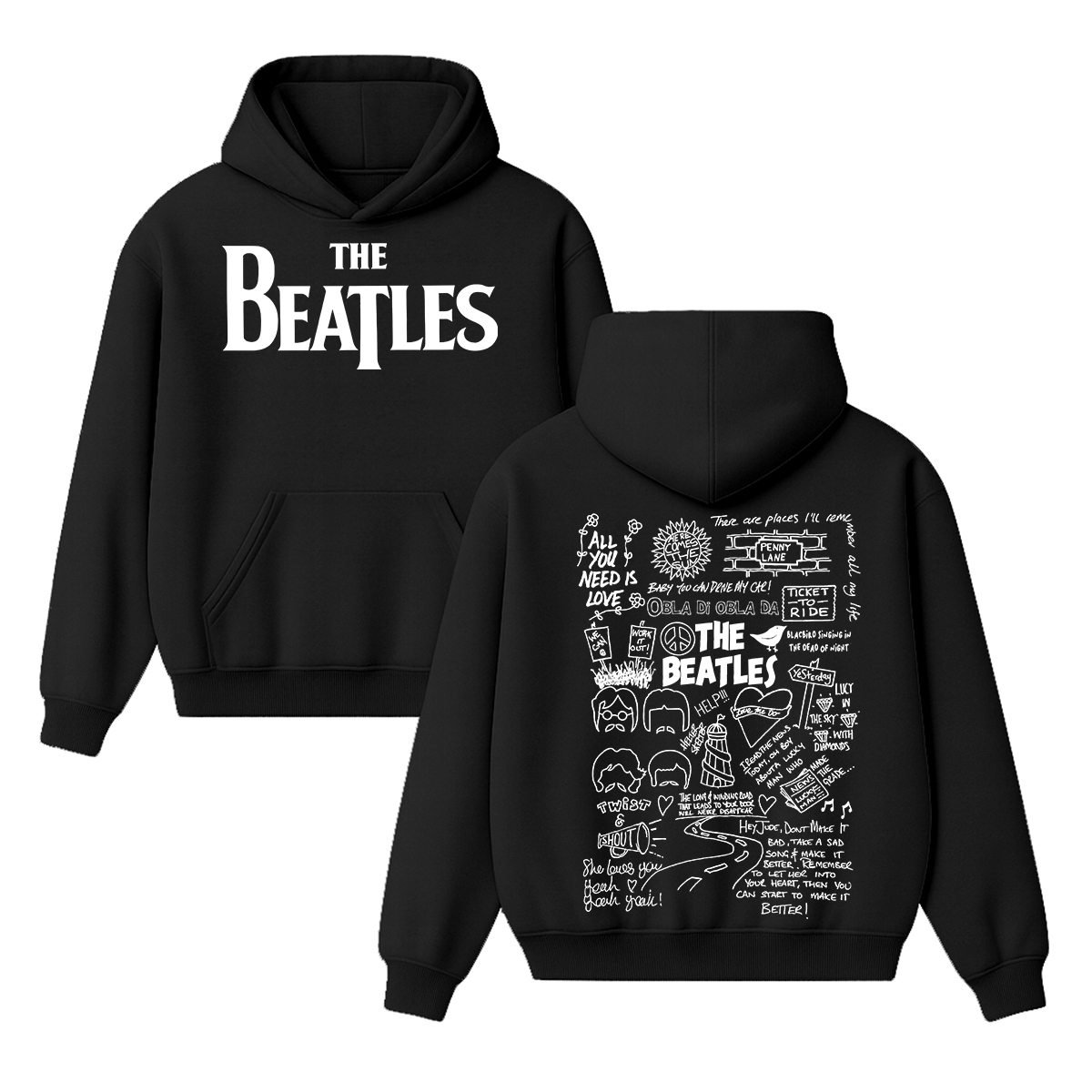The Beatles Unisex Cotton Hoodie