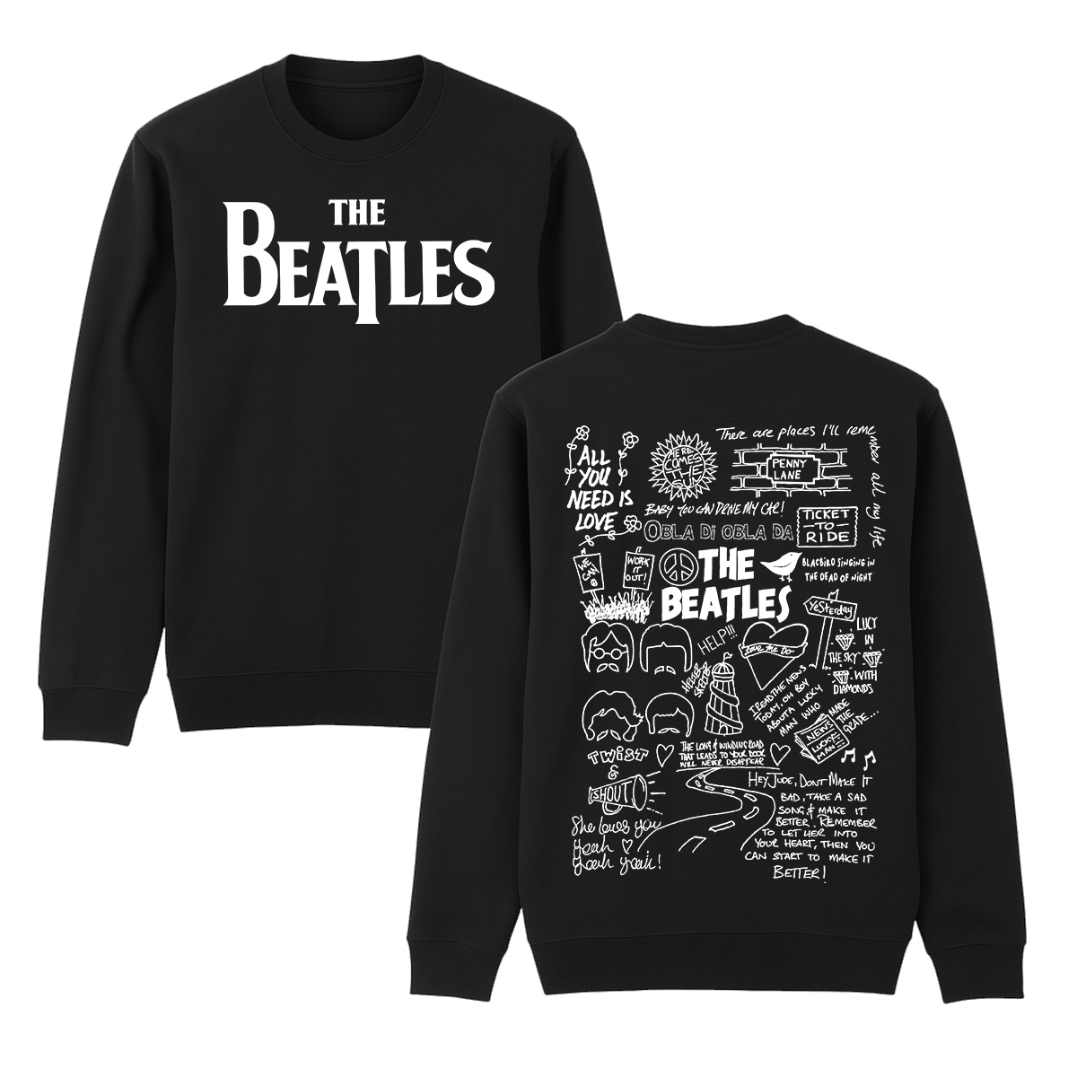 The Beatles Unisex Crewneck Sweatshirt