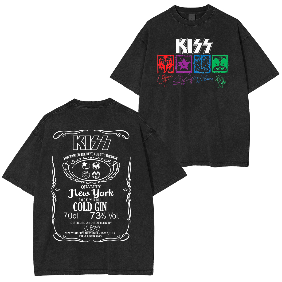 KISS Band Washed Unisex T-Shirt