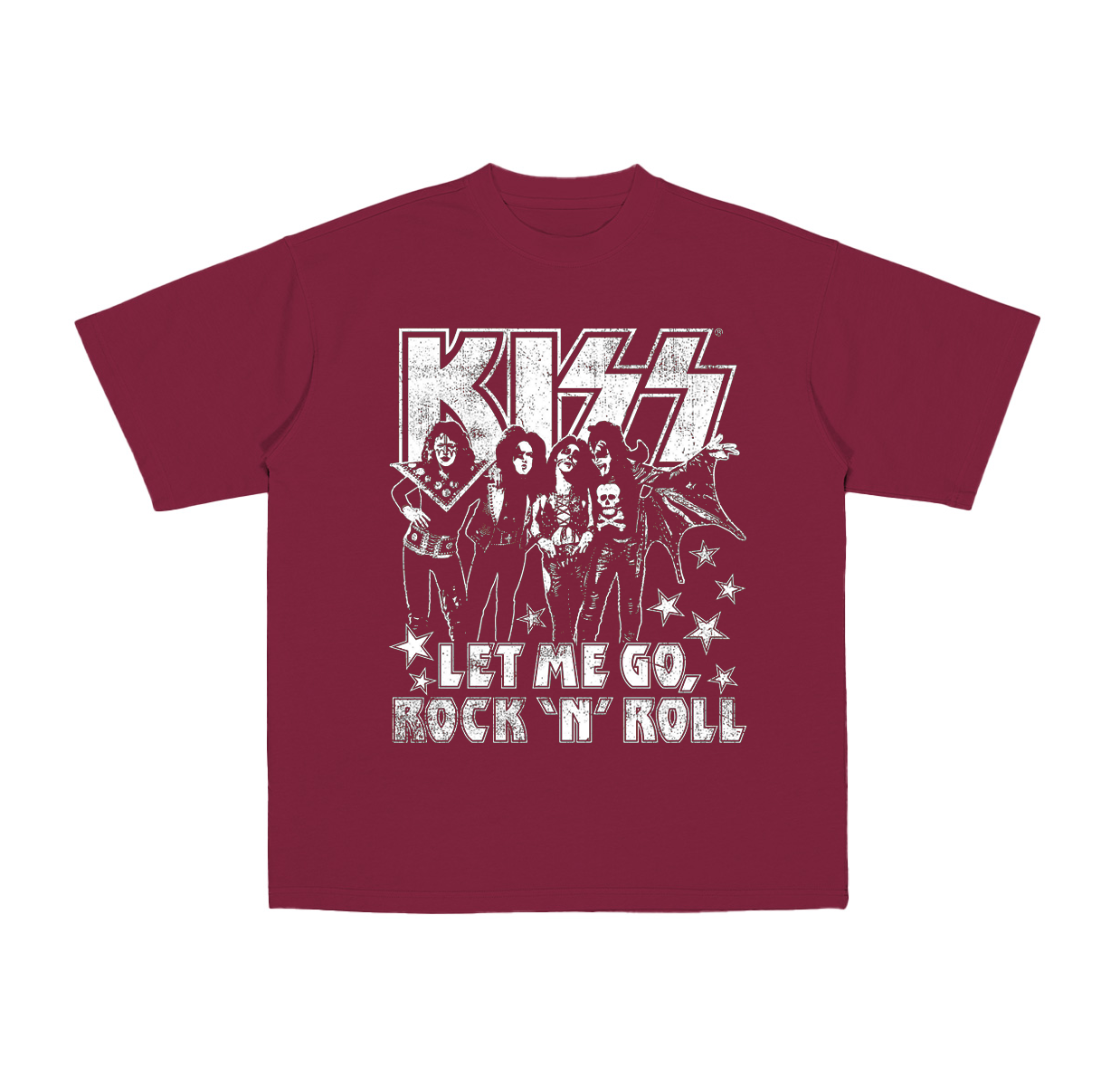 Let Me Go Rock 'N' Roll Kiss Cotton Unisex T-shirt